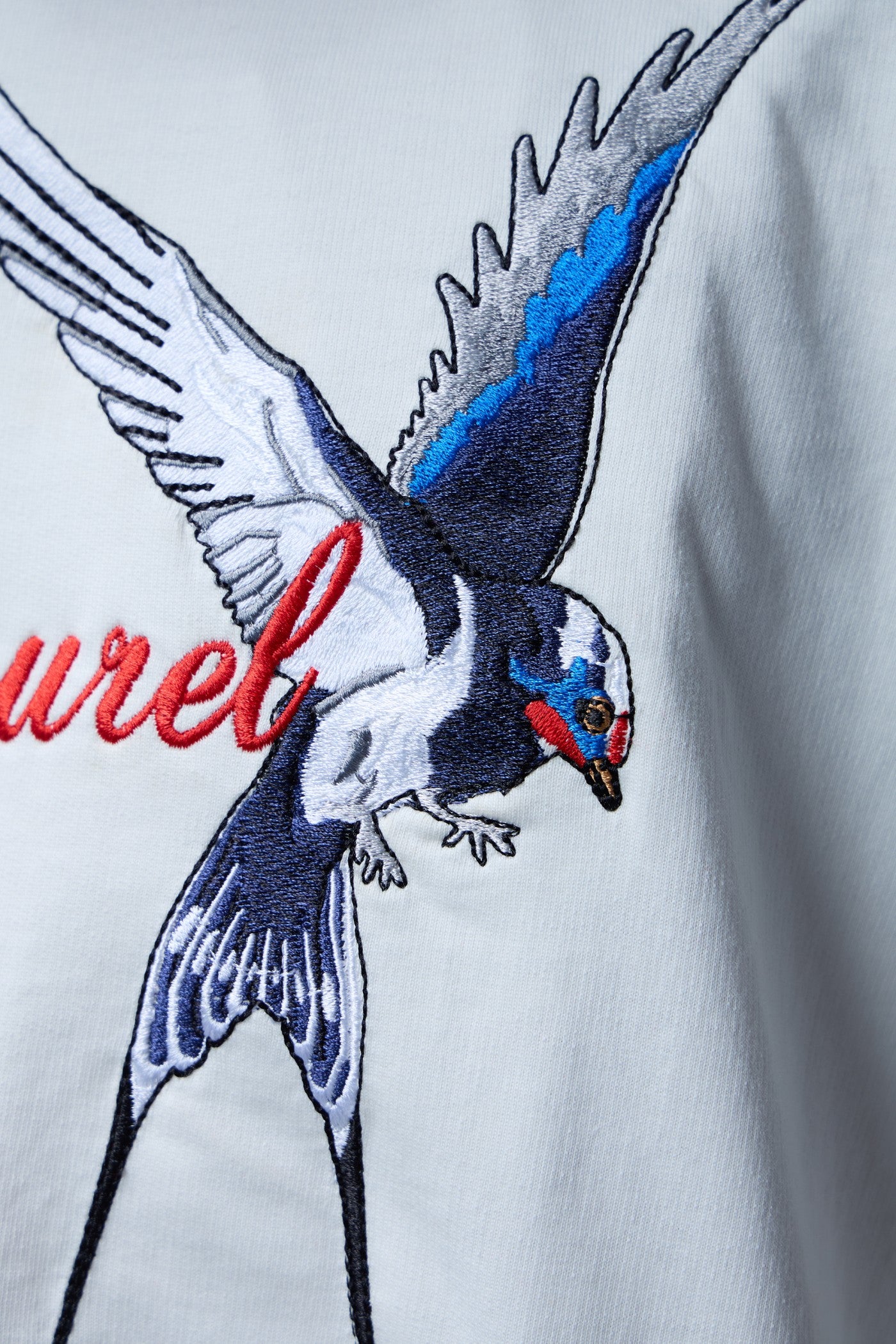 LAUREL BIRD EMBROIDERED OVERSIZED T-SHIRT