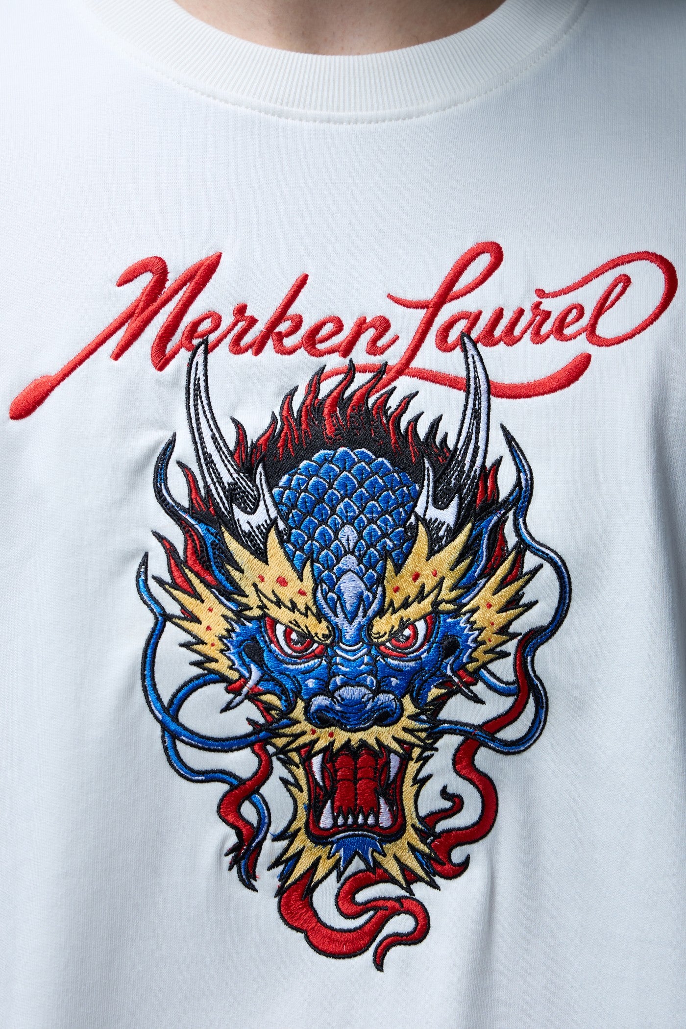 DRAGON EMBROIDERED OVERSIZED T-SHIRT
