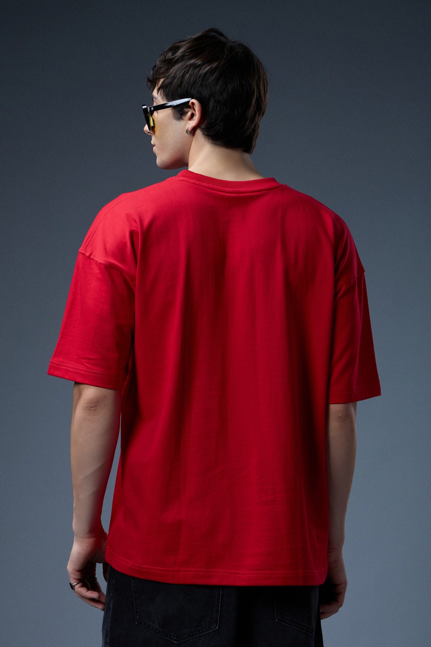 SPIDER EMBROIDERED OVERSIZED T-SHIRT