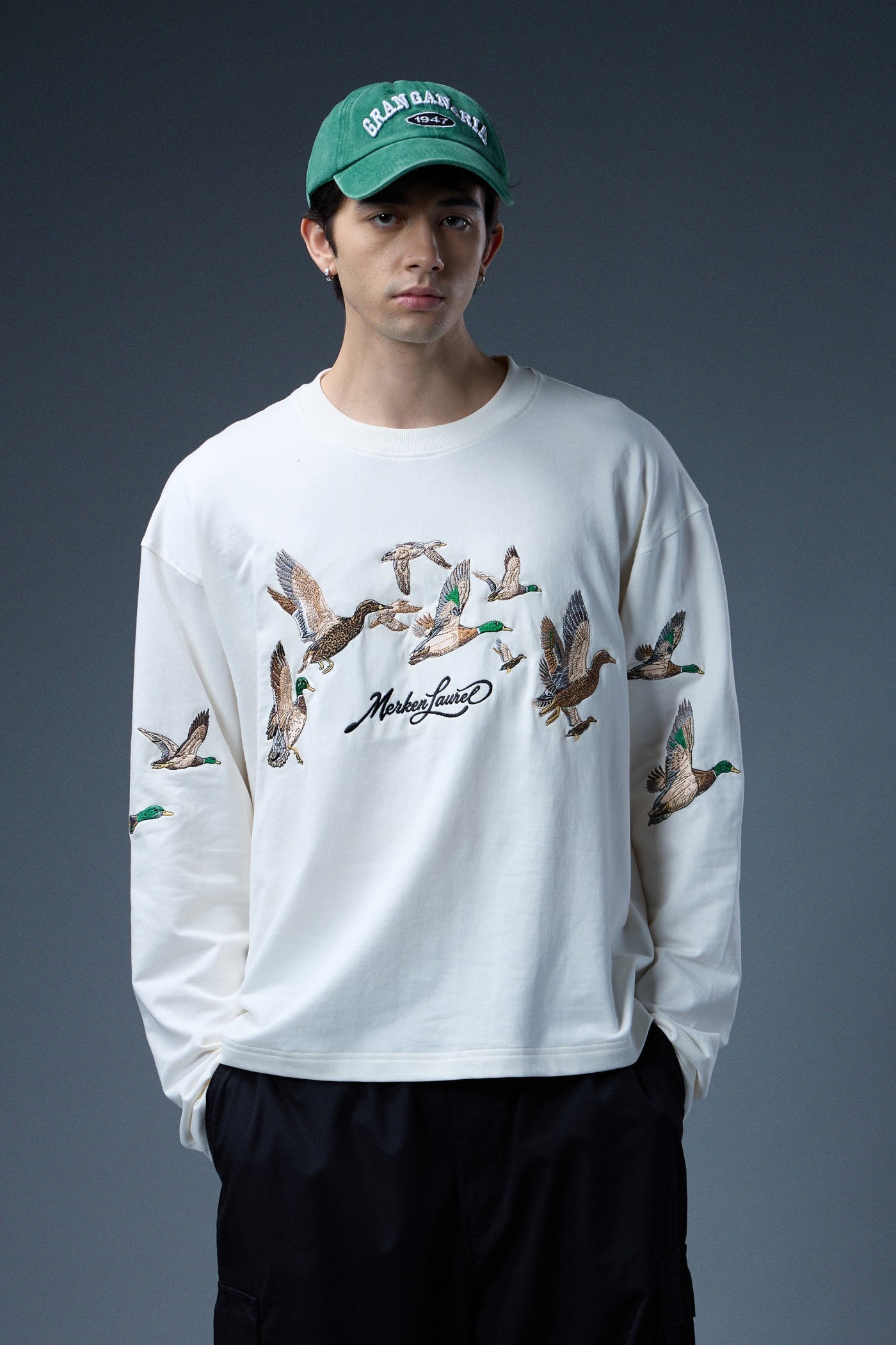 FLYWAY EMBROIDERED LONG-SLEEVE T-SHIRT