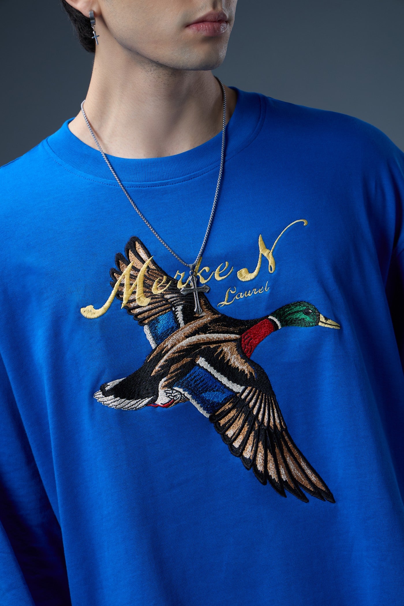SKY BOUND EMBROIDERED LONG-SLEEVE T-SHIRT