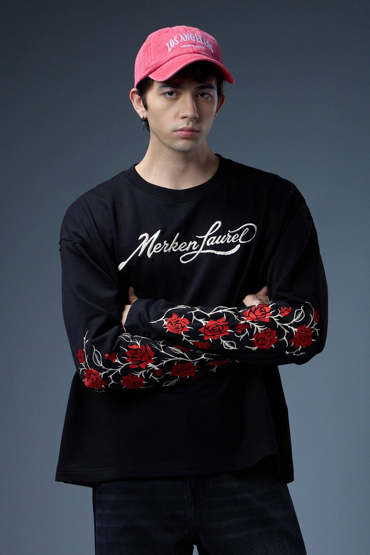BLACKROSE Embroidered Long-Sleeve T-Shirt - Image 1
