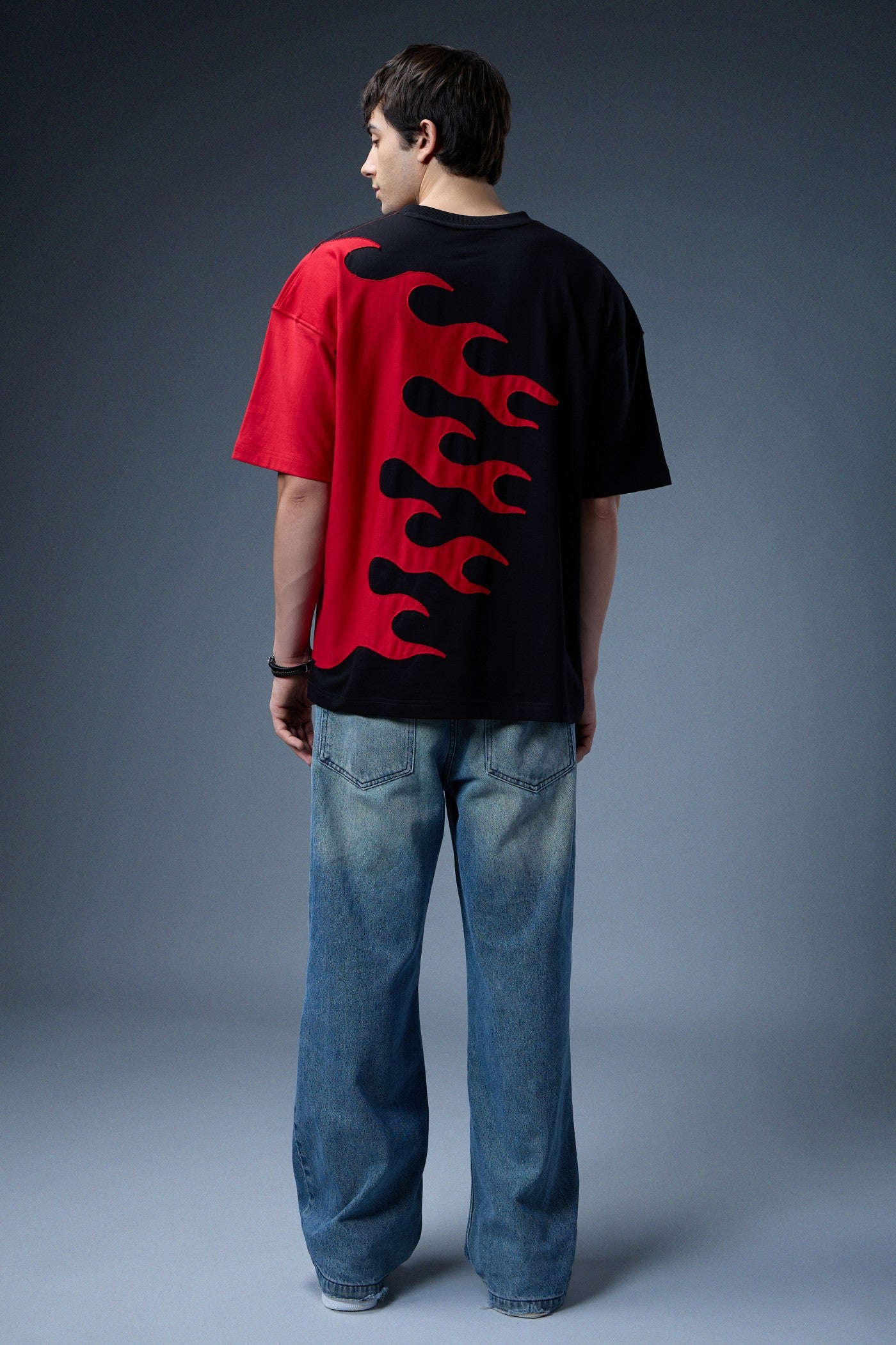FLAME COLORBLOCK OVERSIZED T-SHIRT