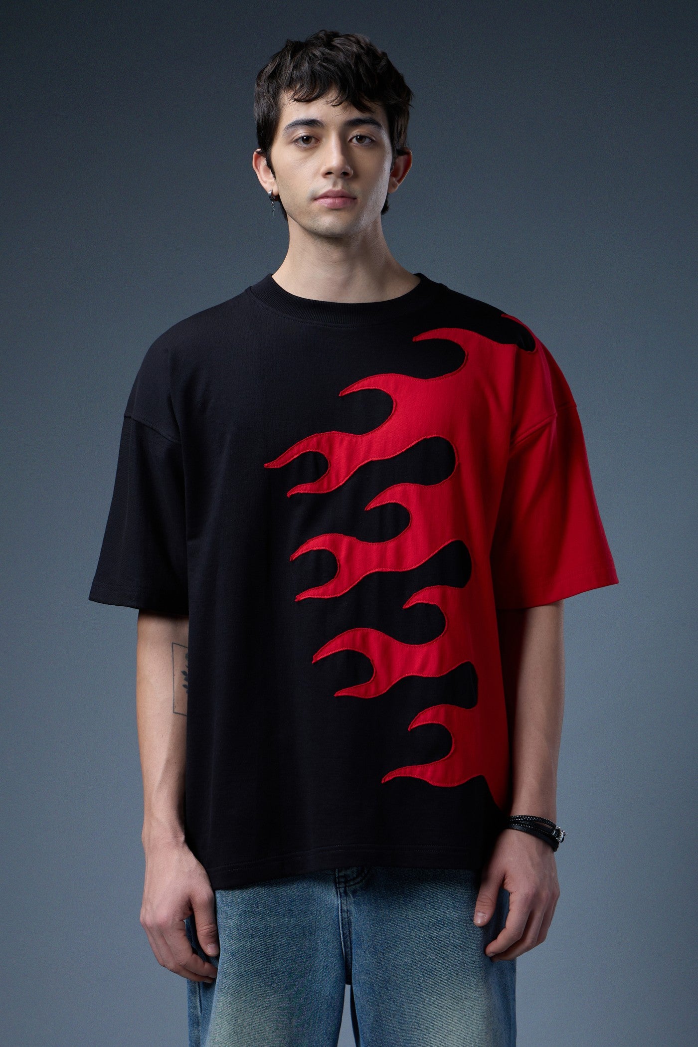 FLAME COLORBLOCK OVERSIZED T-SHIRT