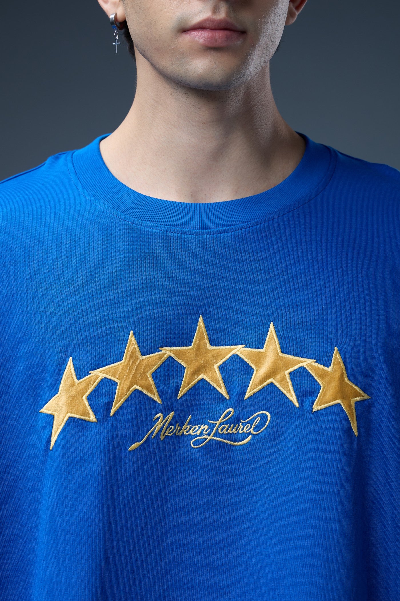 FIVE STAR EMBROIDERED LONG-SLEEVE T-SHIRT