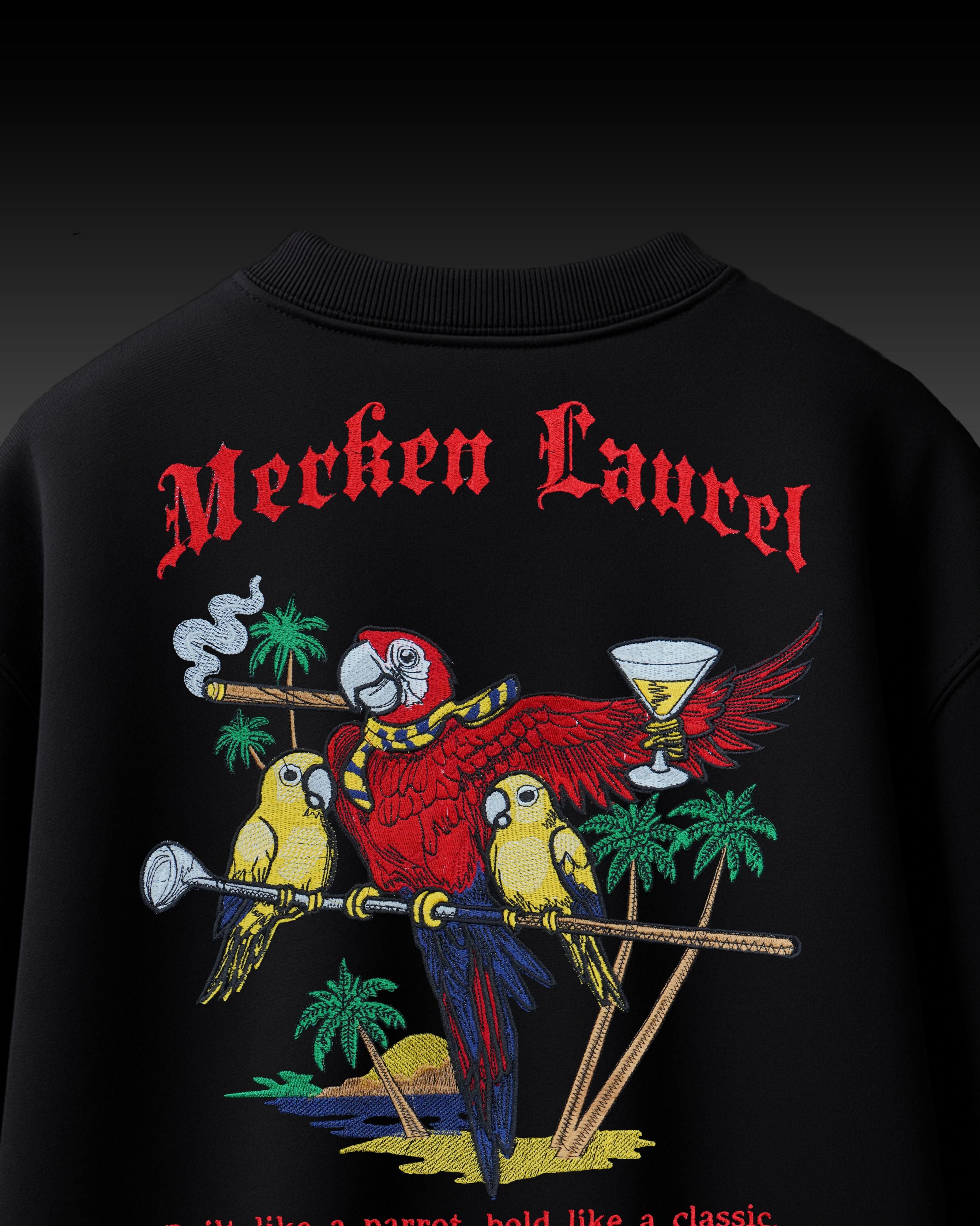 ISLAND PARROT EMBROIDERY OVERSIZE T-SHIRT