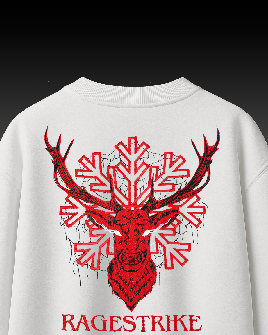 RAGESTRIKE EMBROIDERY OVERSIZED T SHIRT