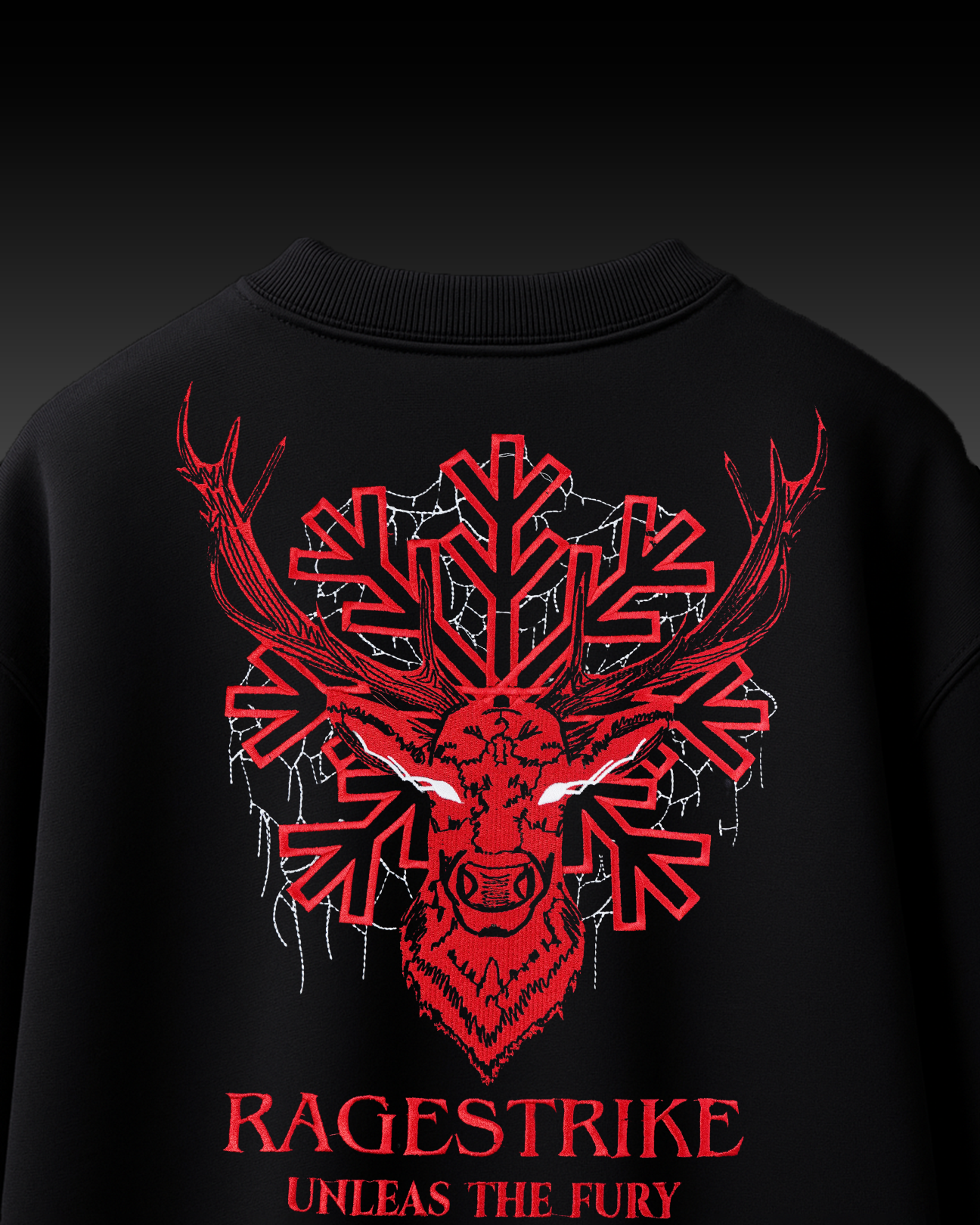 DEER EMBROIDERY OVERSIZED T SHIRT