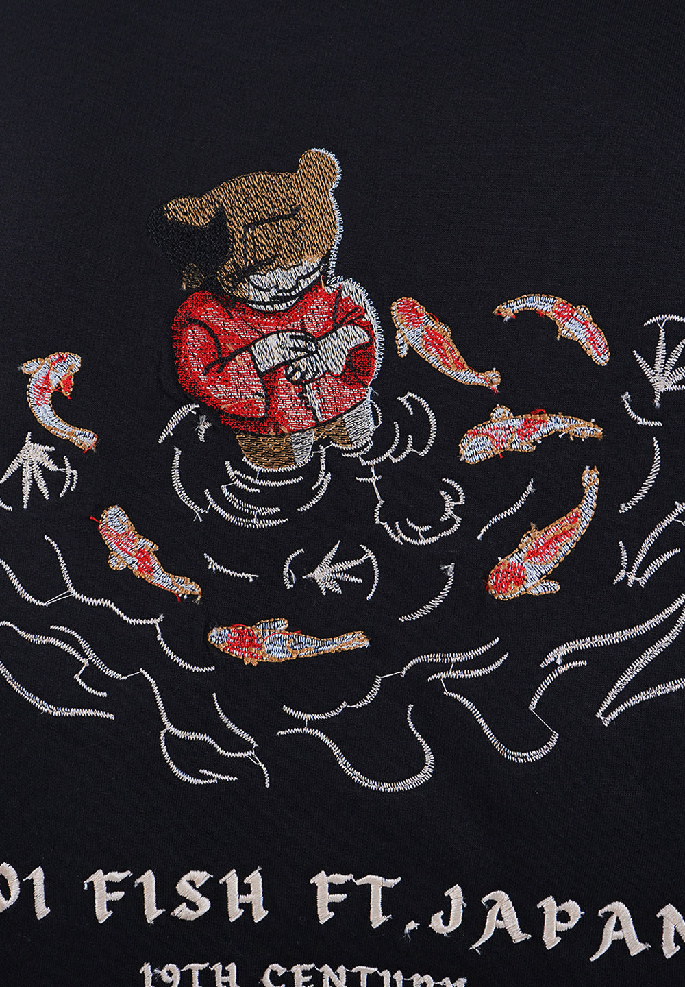KOI FISH EMBROIDERY T SHIRT