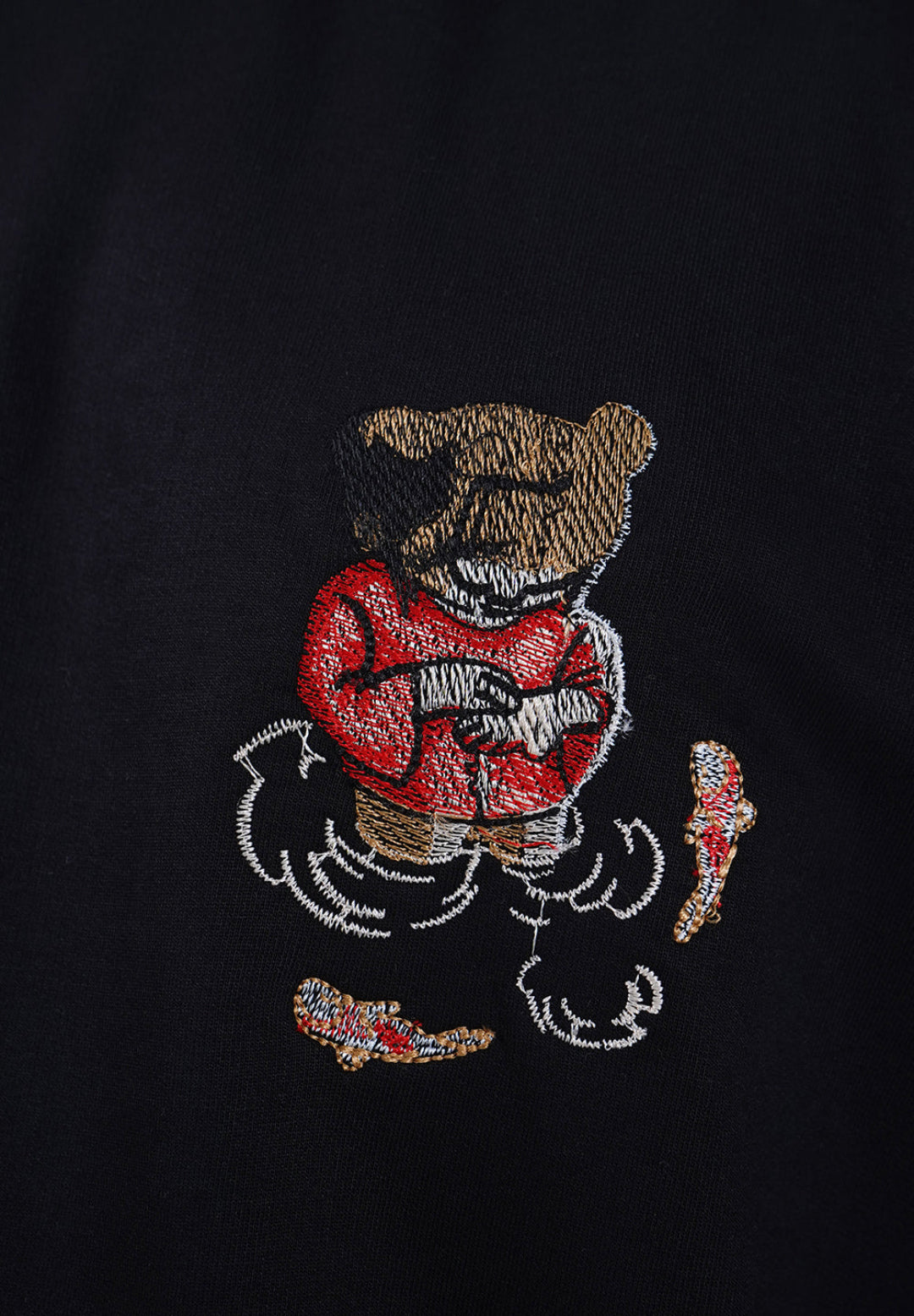 KOI FISH EMBROIDERY OVERSIZED T SHIRT