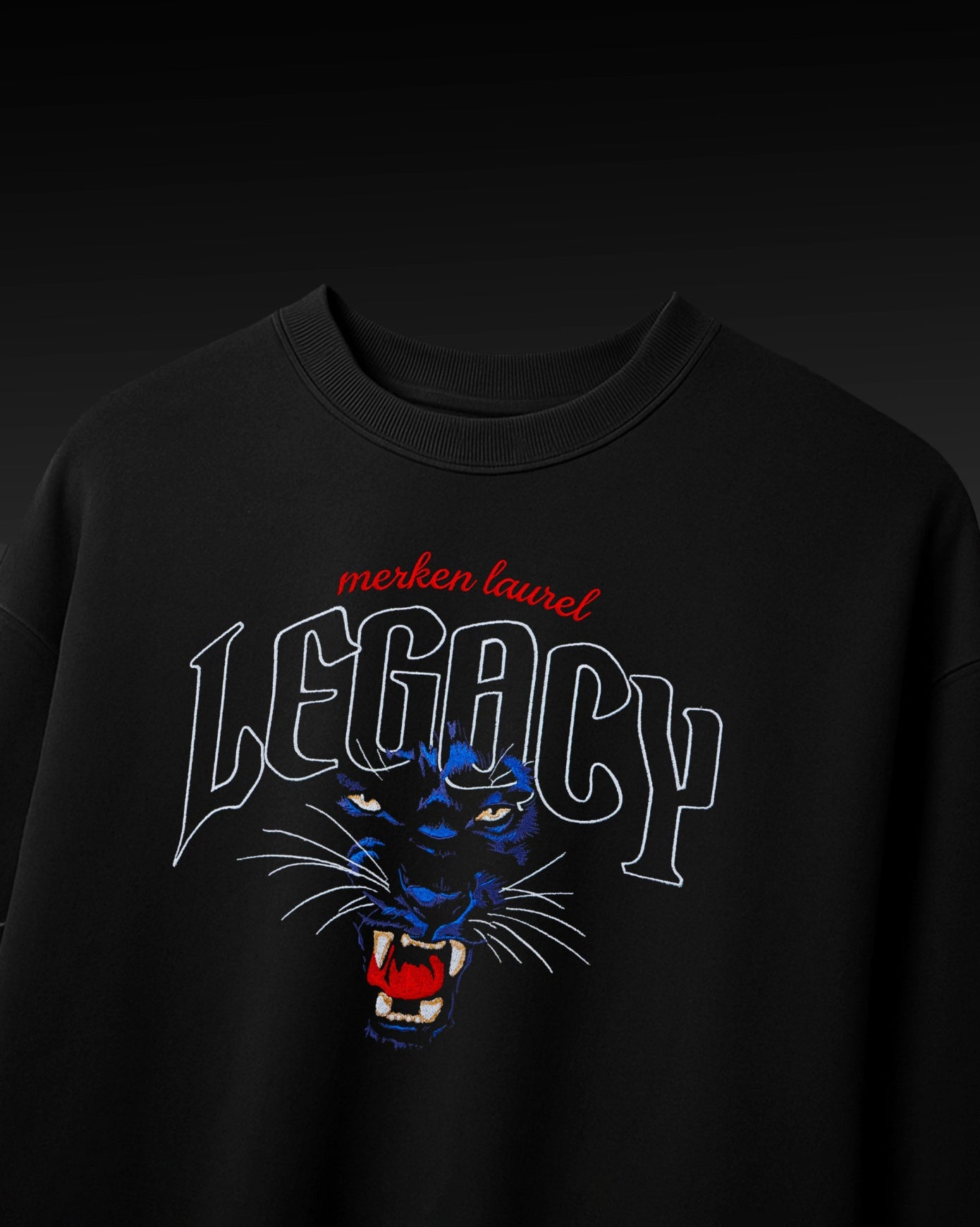 LEGACY PANTHER EMBROIDERED OVERSIZED T-SHIRT