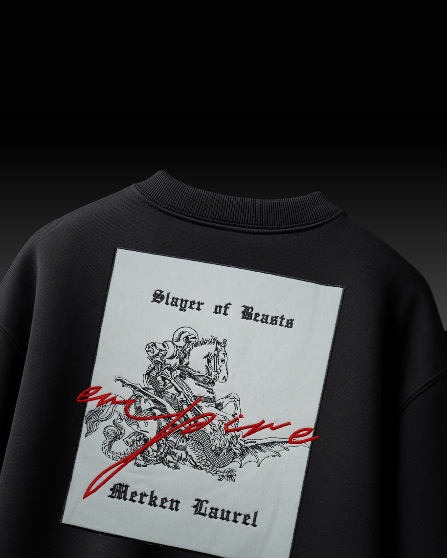 SLAYER APPLIQUE EMBROIDERY OVERSIZED T SHIRT