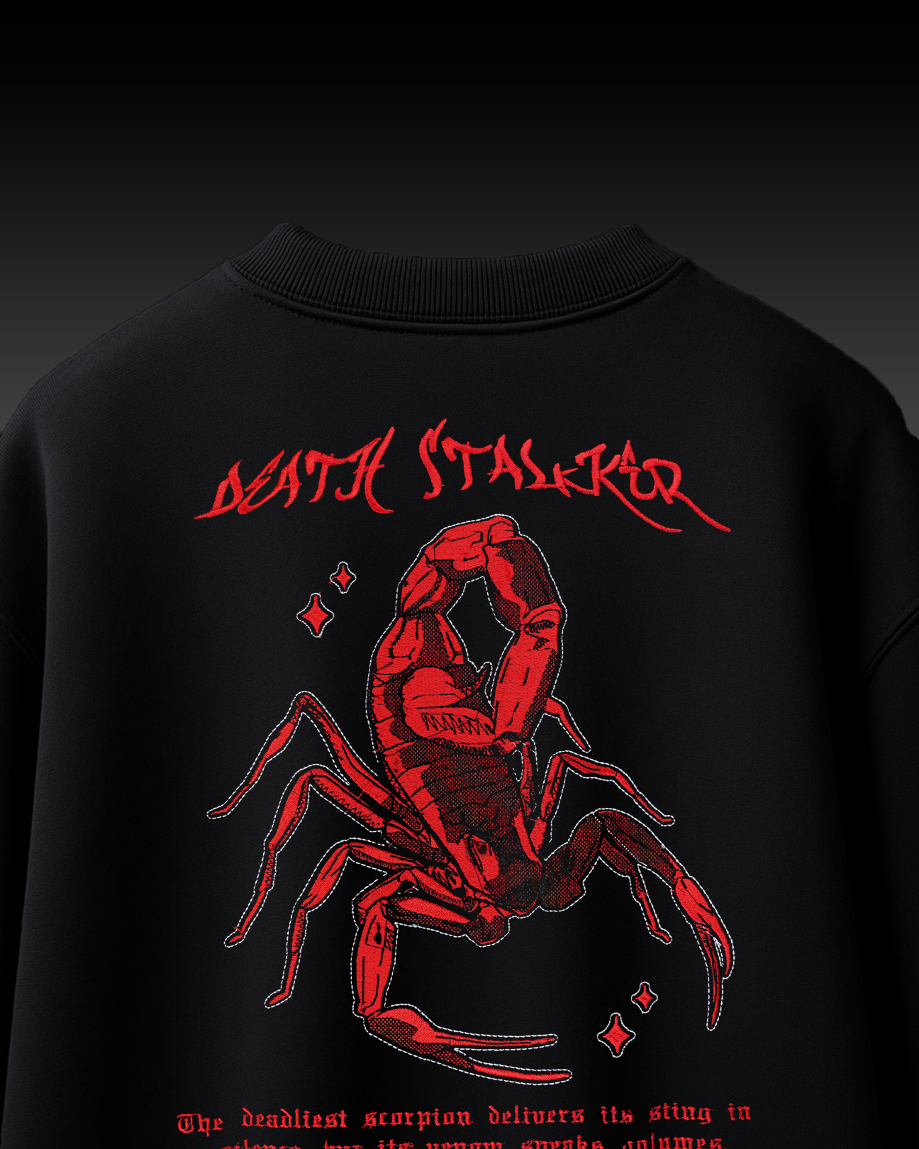 SCORPION EMBROIDERY OVERSIZED T SHIRT