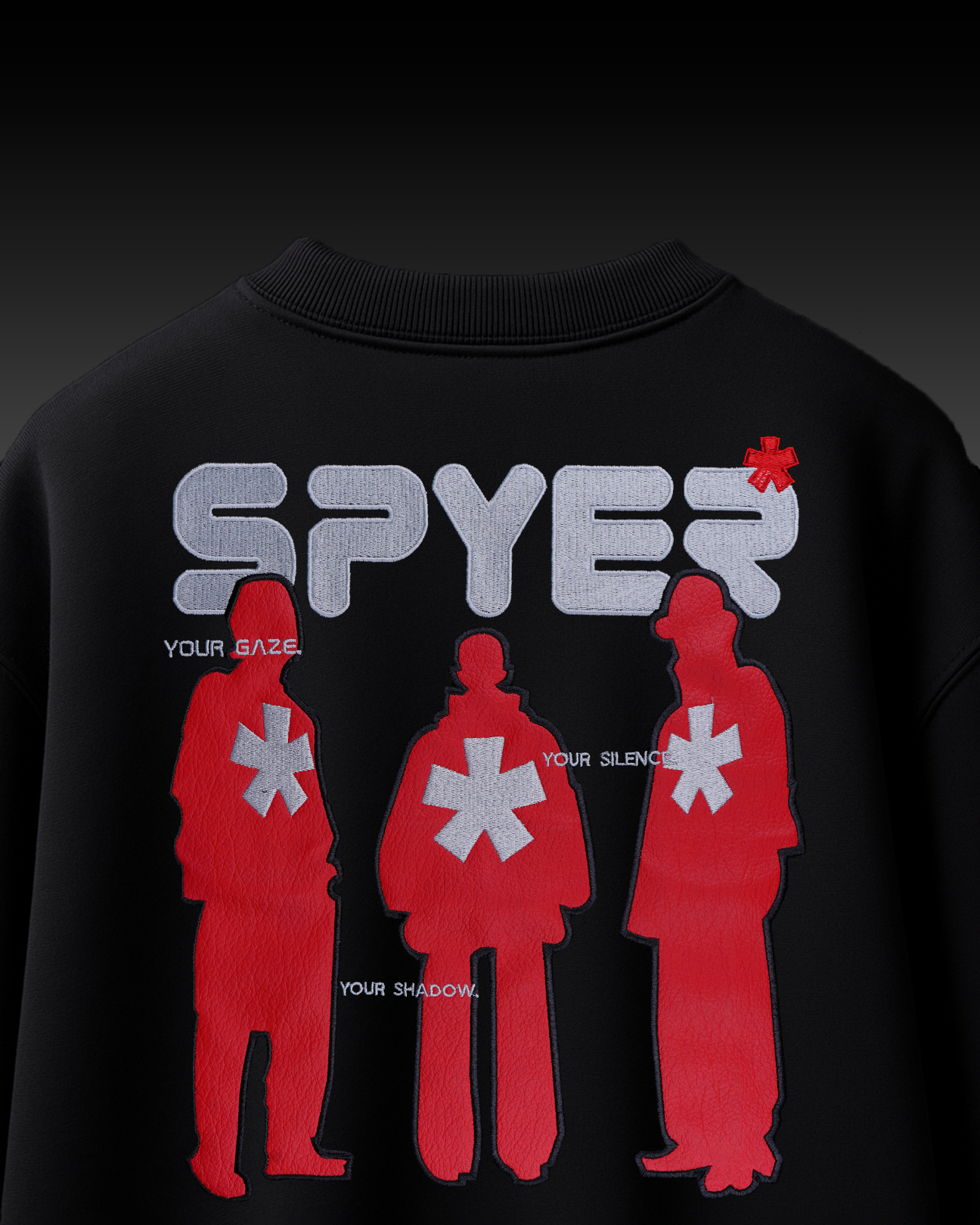 SPYER APPLIQUE EMBROIDERY OVERSIZED T SHIRT