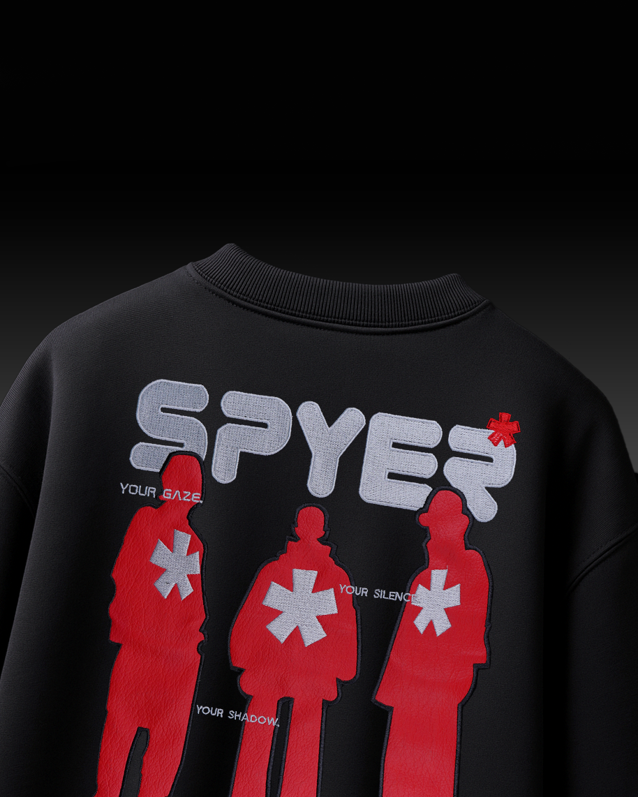 SPYER APPLIQUE EMBROIDERY OVERSIZED T SHIRT