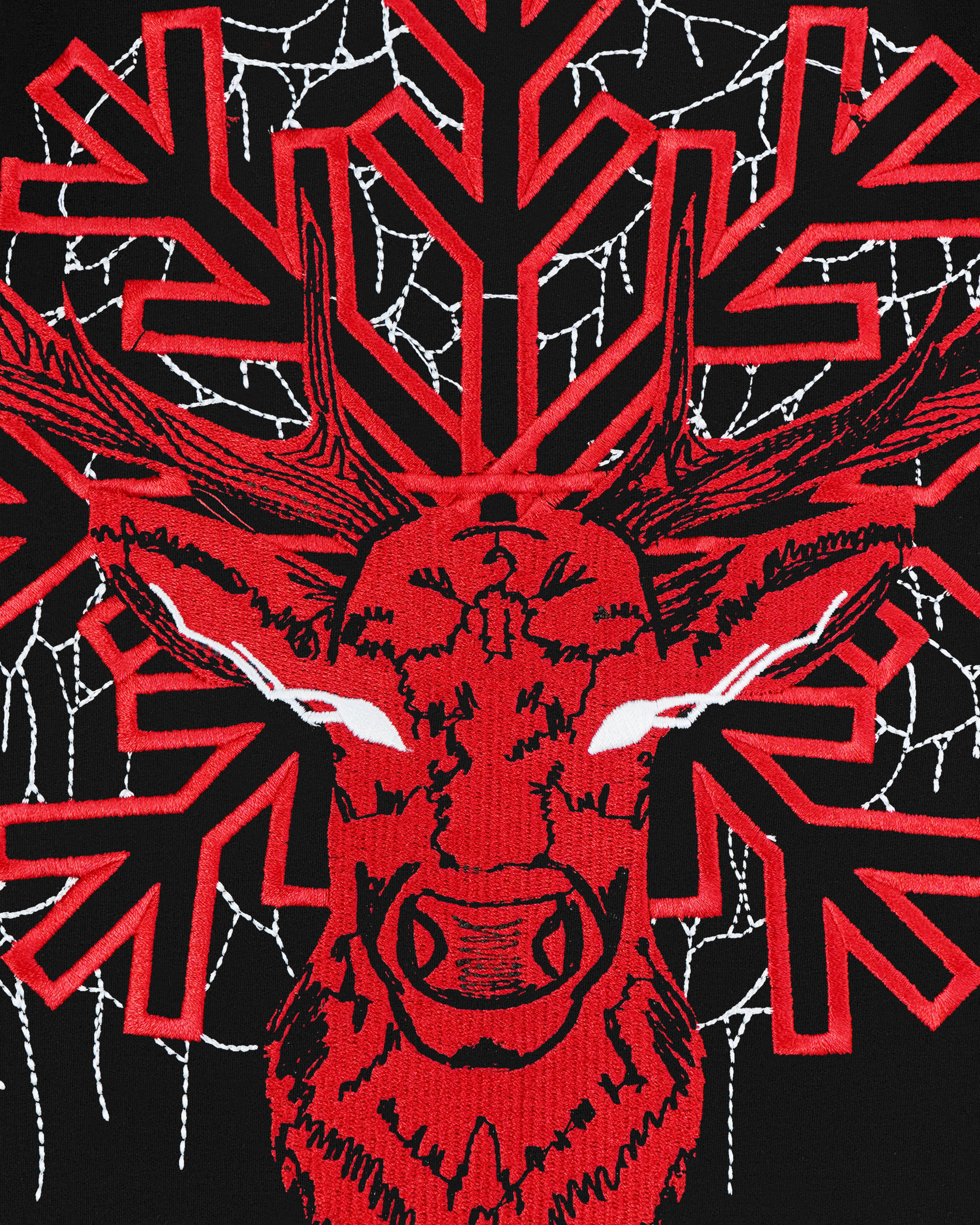 DEER EMBROIDERY OVERSIZED T SHIRT