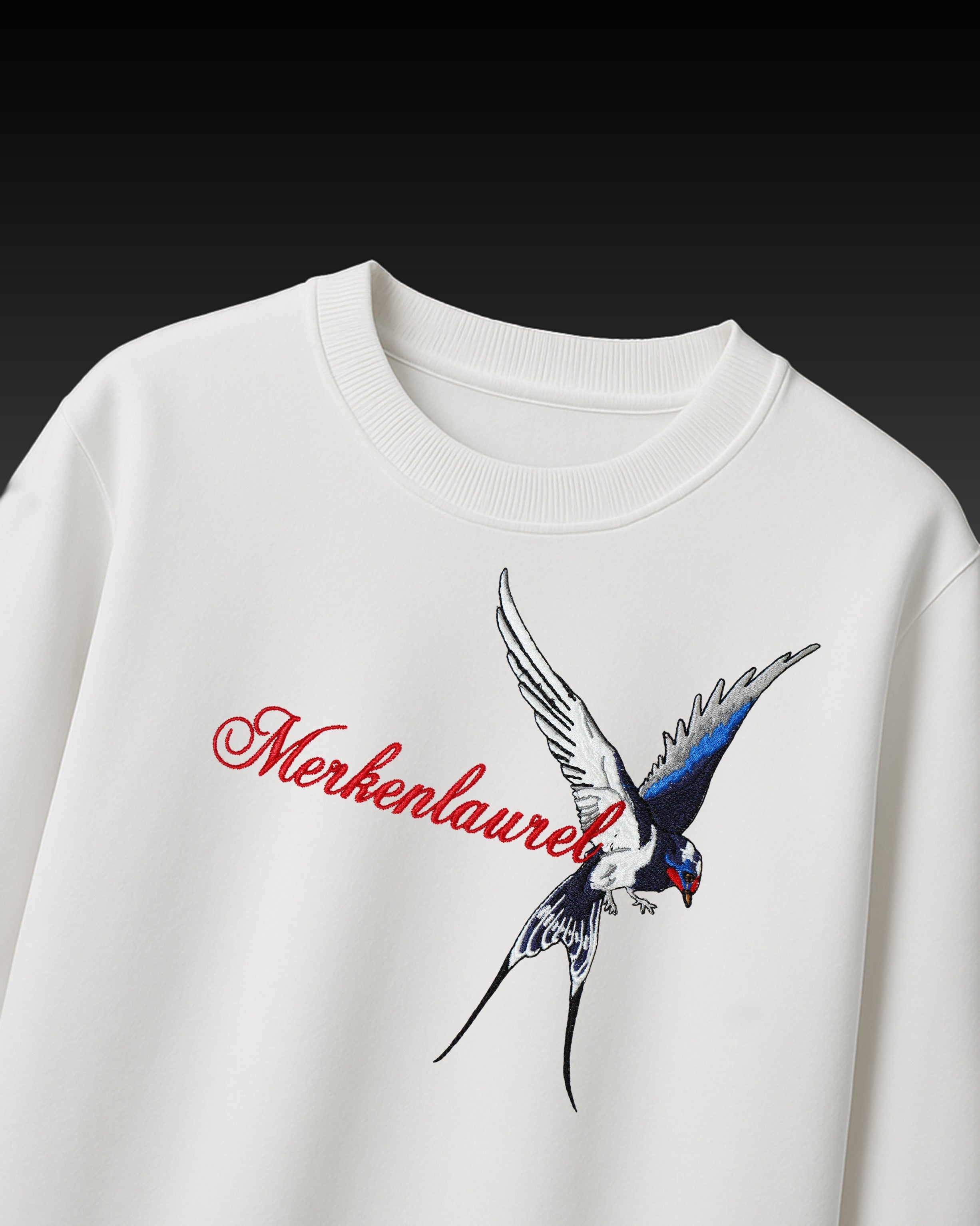 LAUREL BIRD EMBROIDERY OVERSIZED T SHIRT