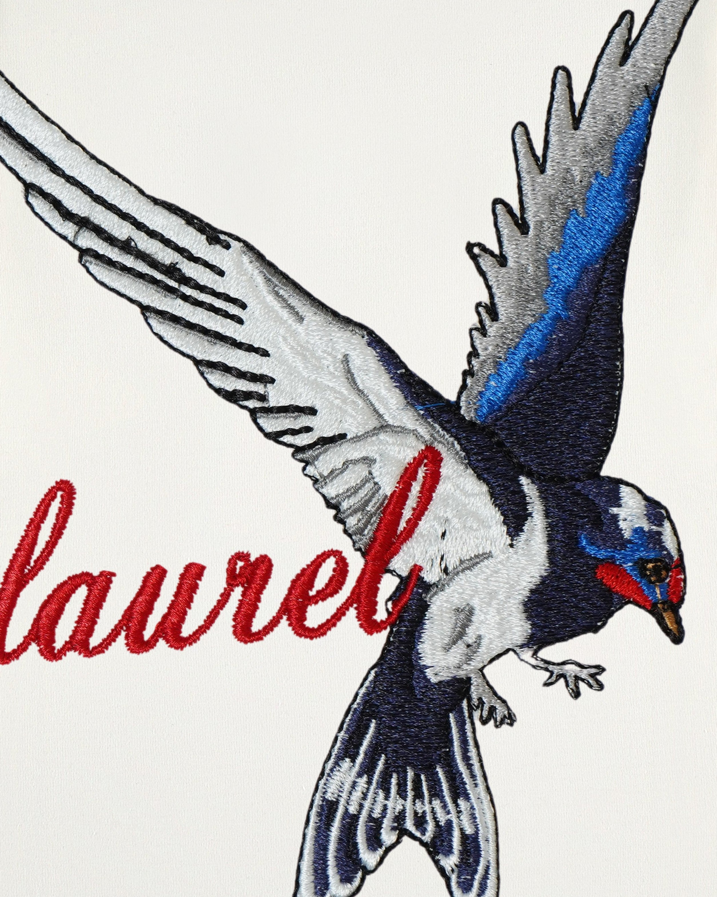LAUREL BIRD EMBROIDERED OVERSIZED T-SHIRT