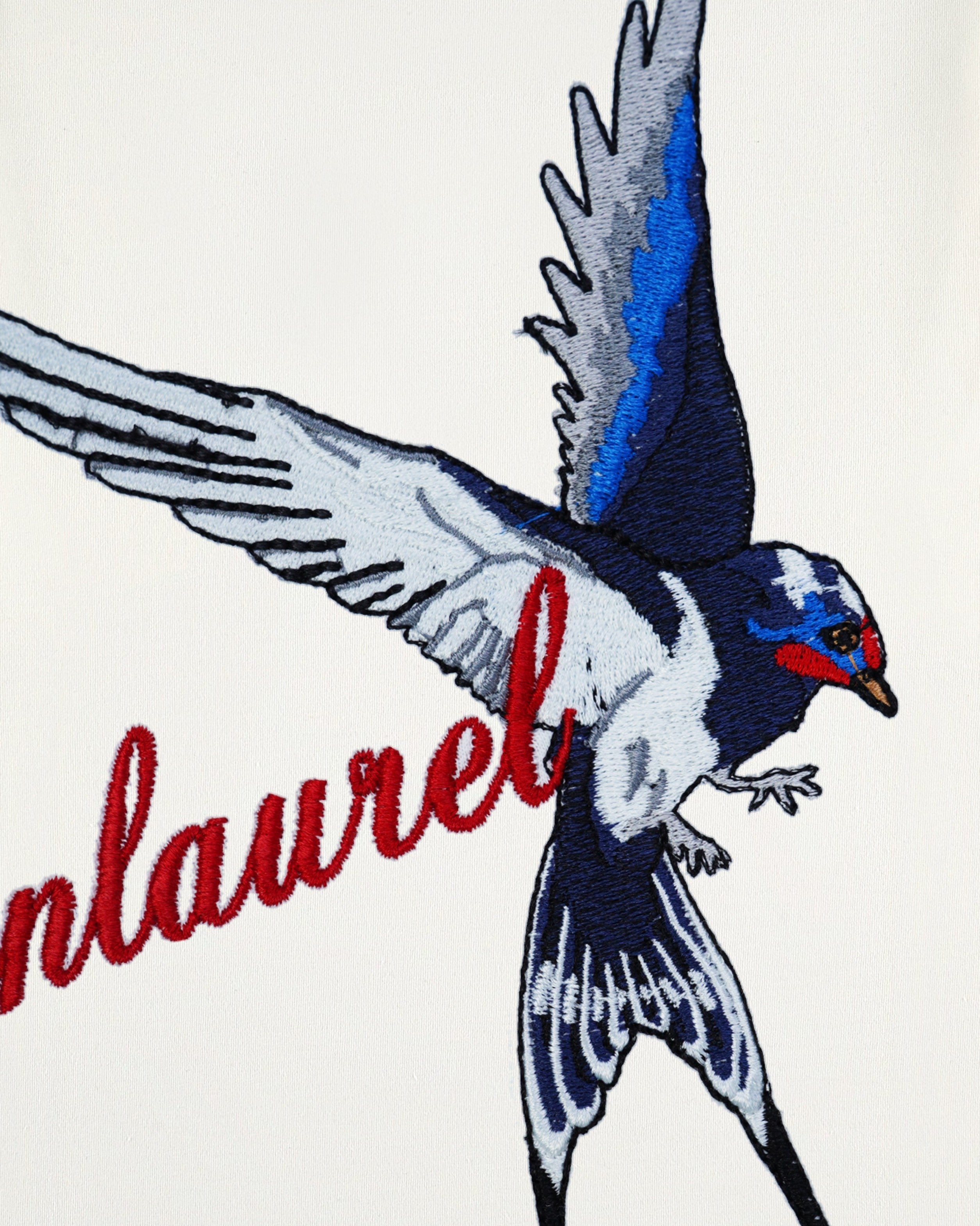 LAUREL BIRD EMBROIDERY OVERSIZED T SHIRT