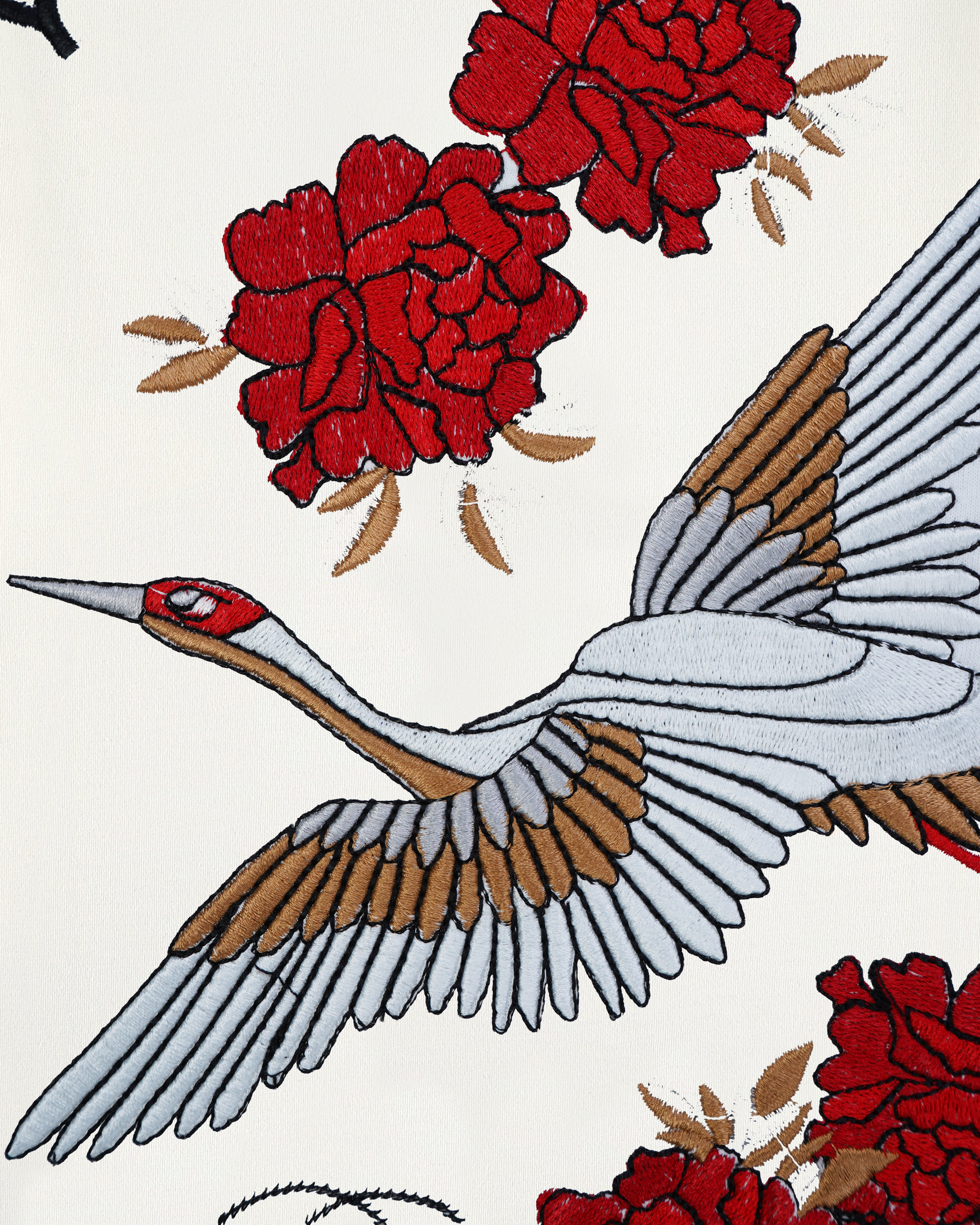 TOKYO SWAN EMBROIDERED OVERSIZED T-SHIRT