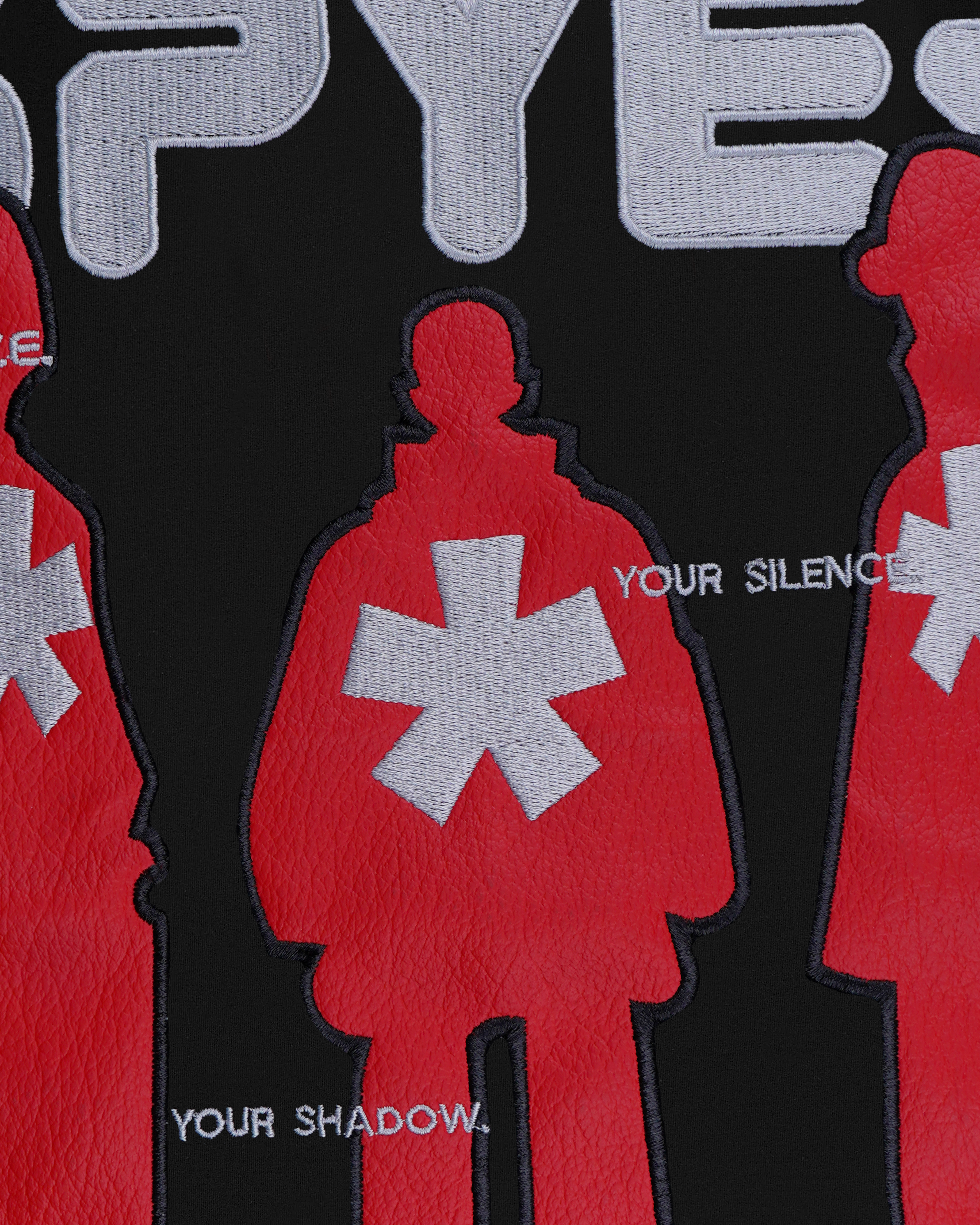 SPYER APPLIQUE EMBROIDERY OVERSIZED T SHIRT