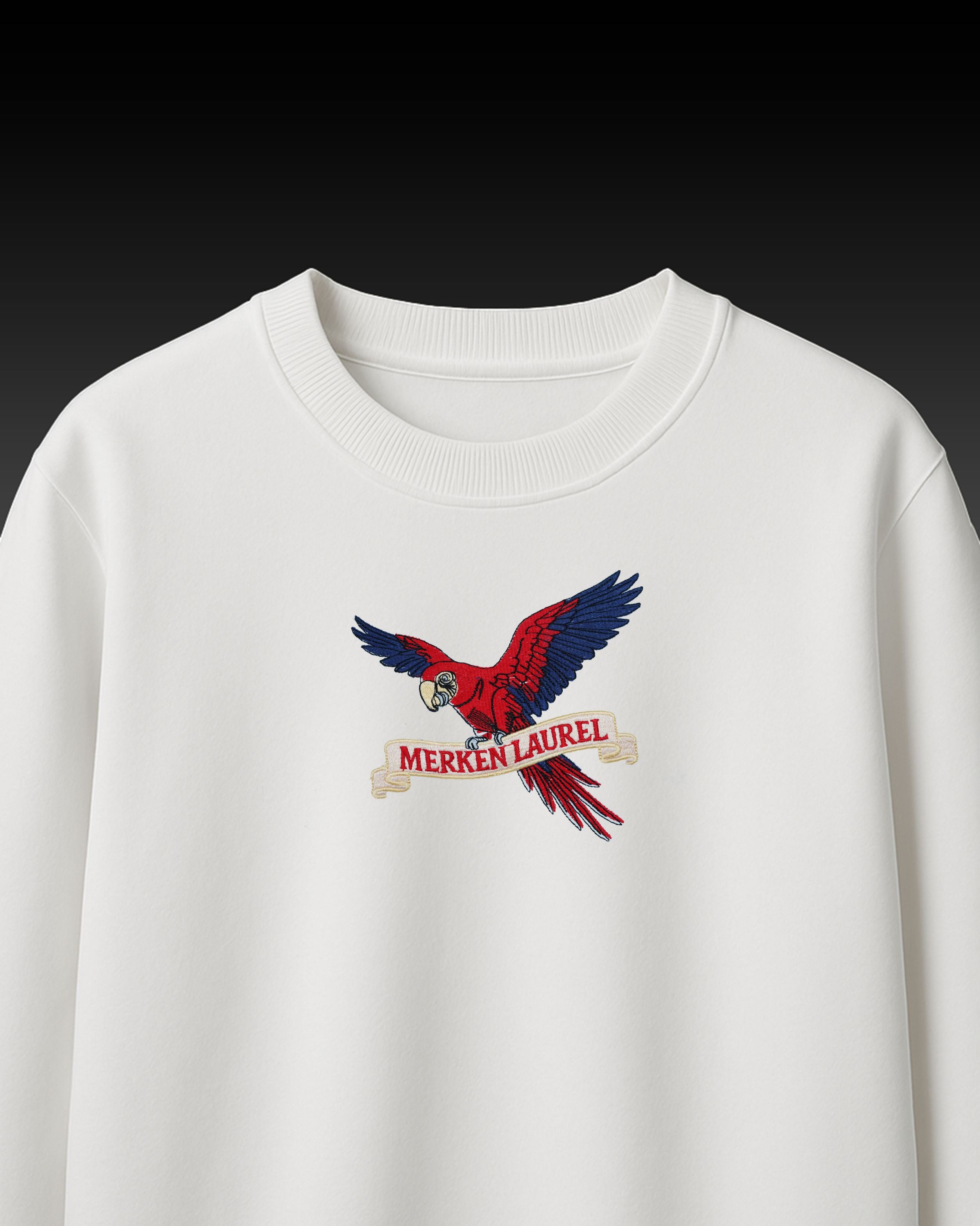 ISLAND PARROT EMBROIDERED OVERSIZED T-SHIRT