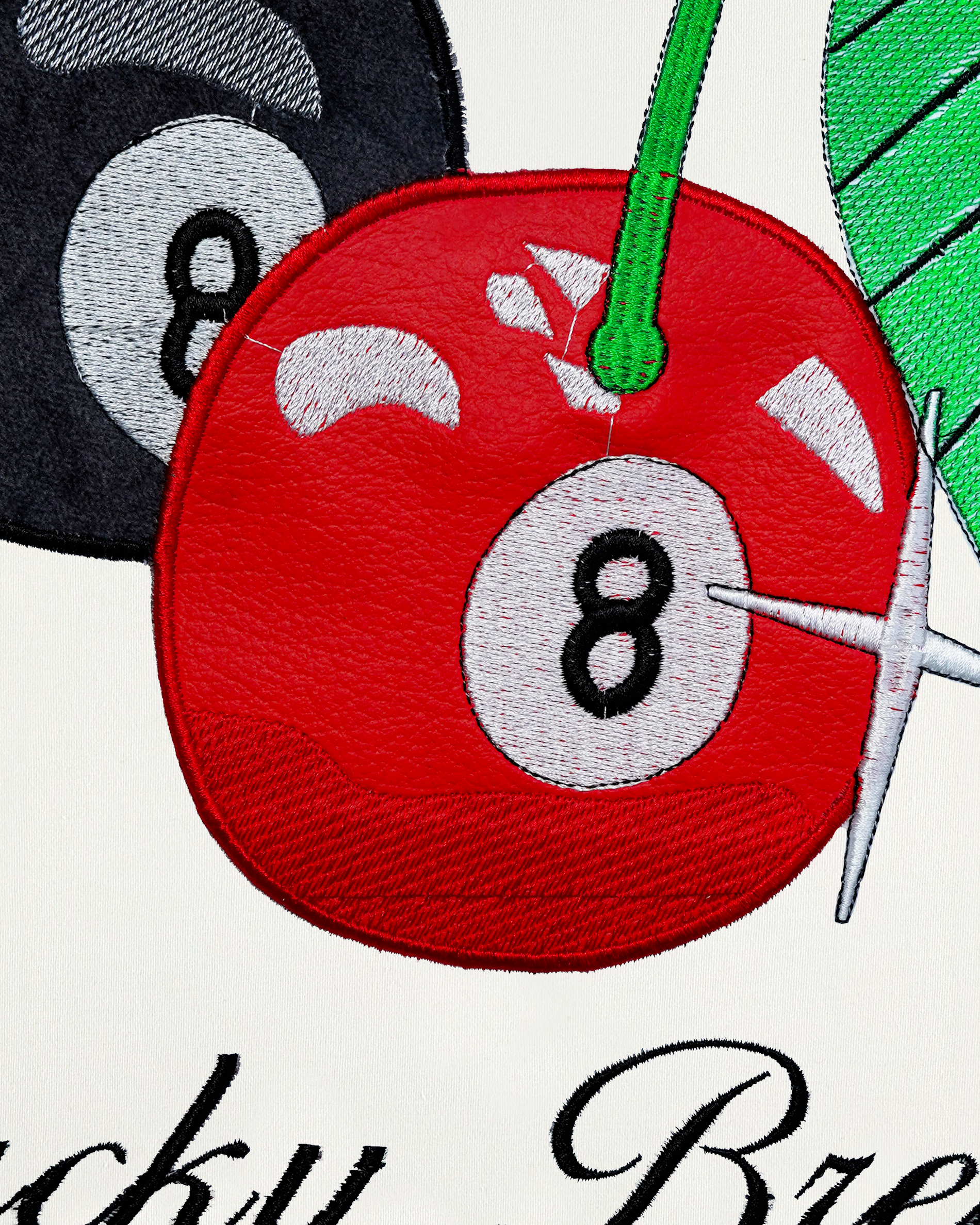 LUCKY CHERRY EMBROIDERY OVERSIZED T-SHIRT