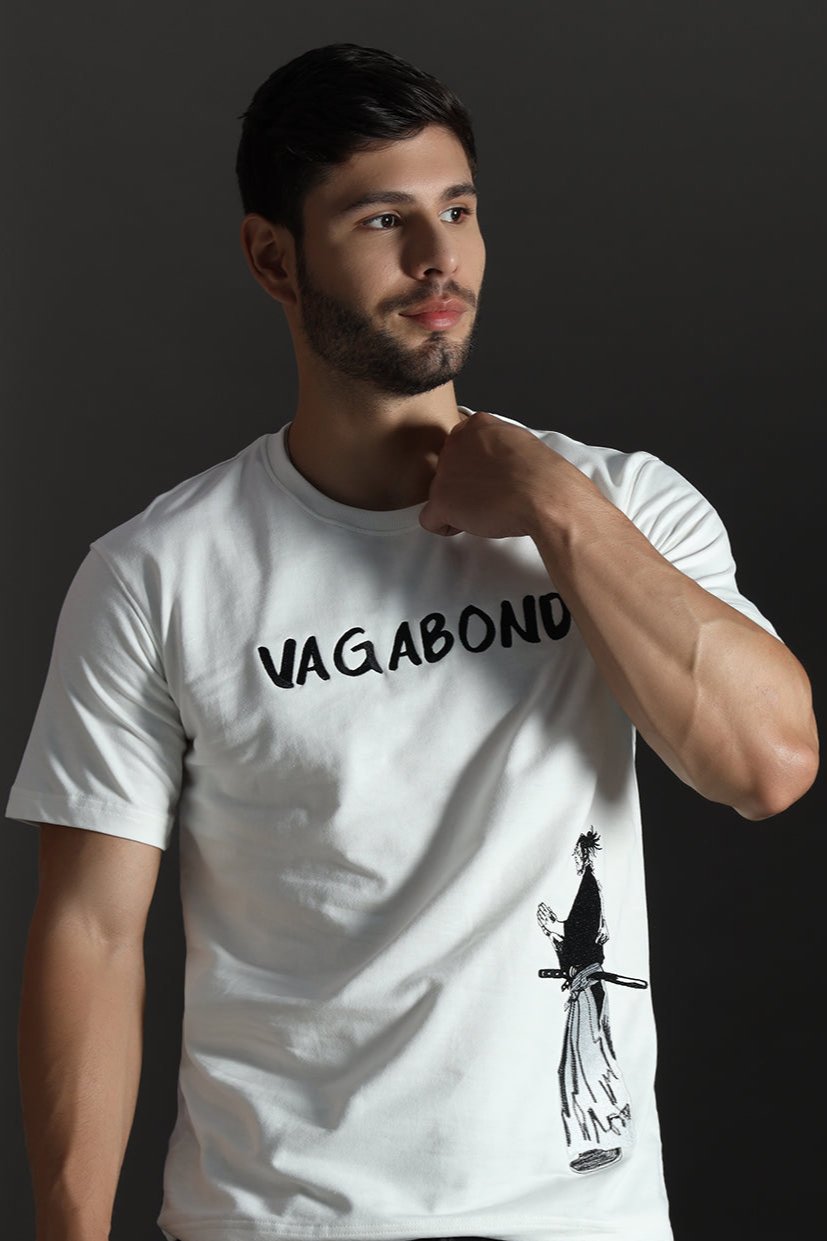 VEGABOND RELAXED FIT EMBROIDERED T-SHIRT