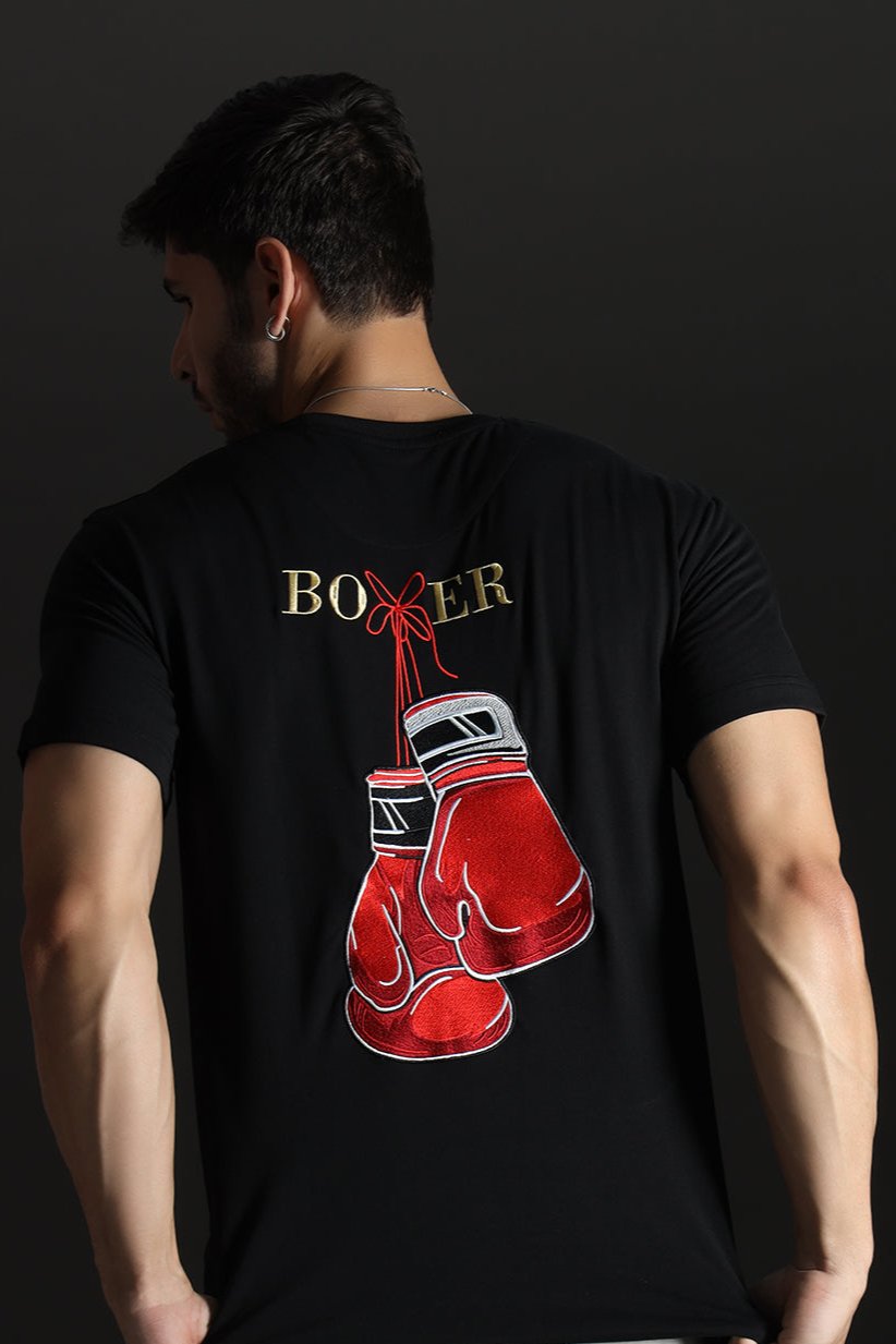 BOXER RELAXED FIT EMBROIDERED T-SHIRT