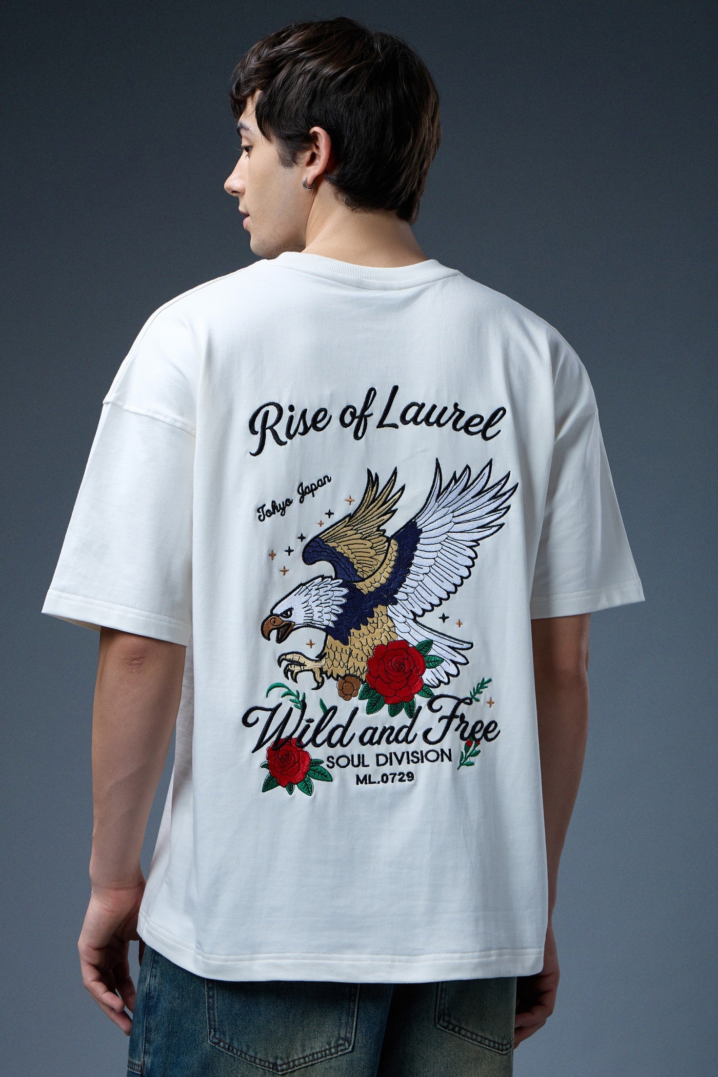 RISE OF LAUREL EMBROIDERED OVERSIZED T-SHIRT