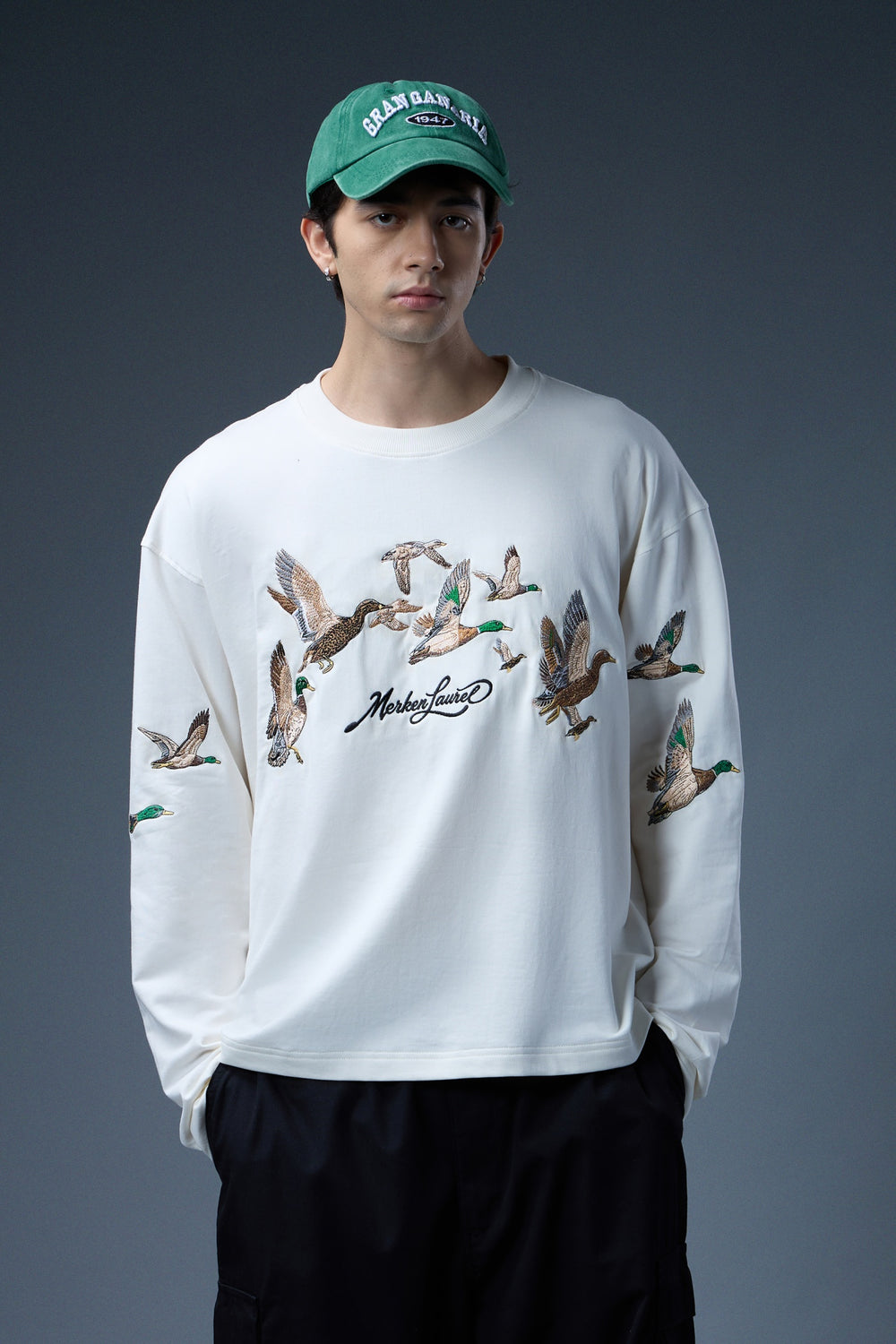 FLYWAY EMBROIDERED LONG-SLEEVE T-SHIRT