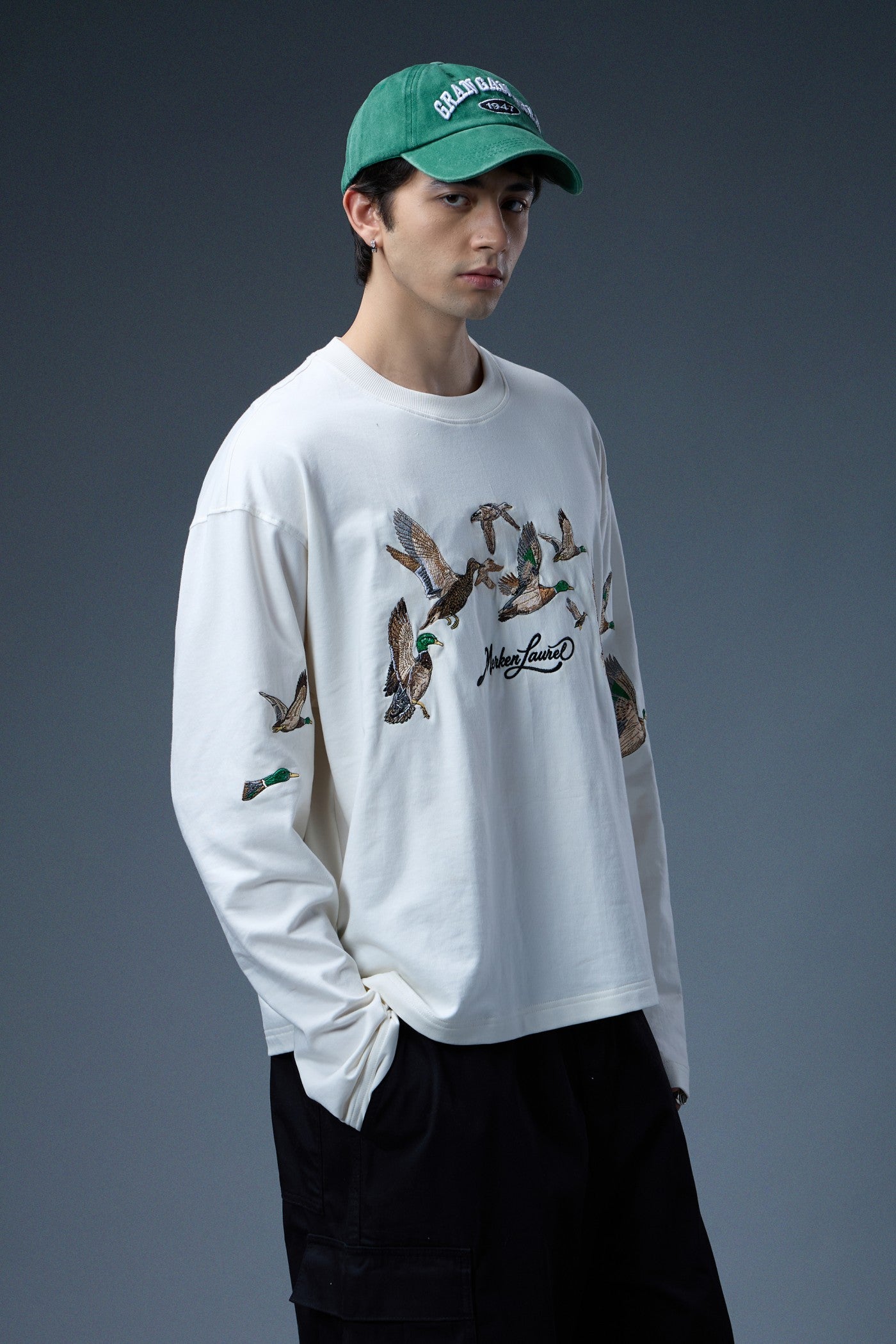 FLYWAY EMBROIDERED LONG-SLEEVE T-SHIRT