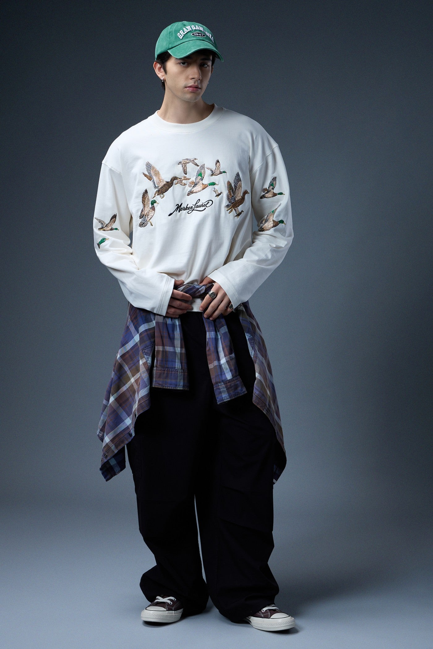 FLYWAY EMBROIDERED LONG-SLEEVE T-SHIRT