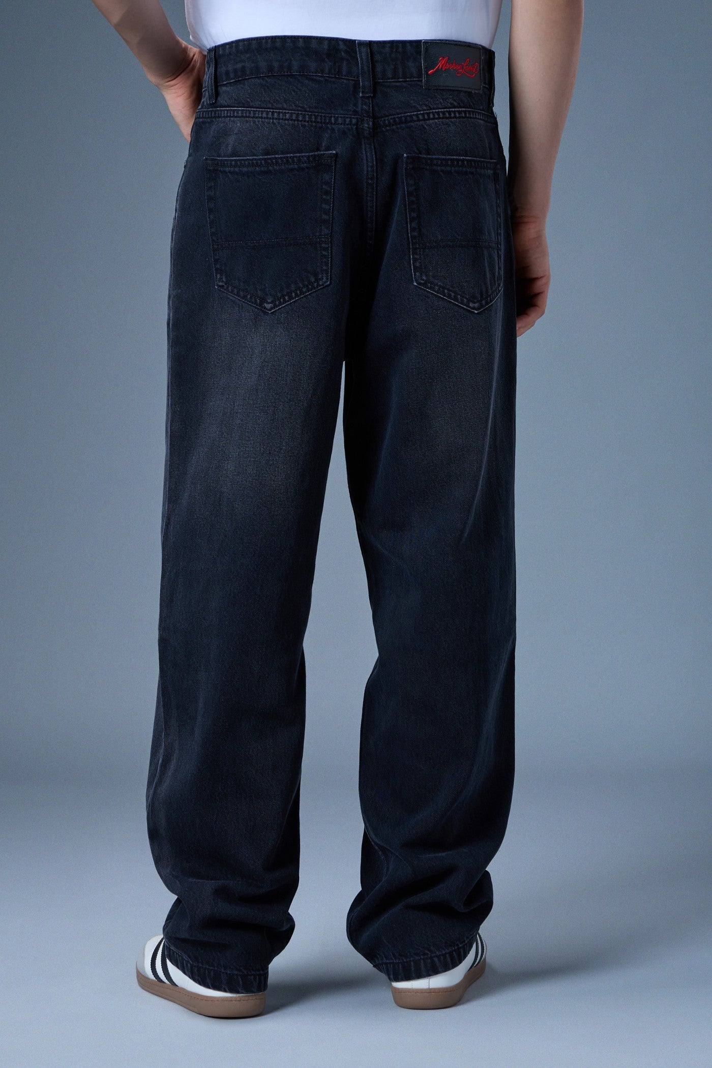 CLEAN BLACK BAGGY DENIM JEANS