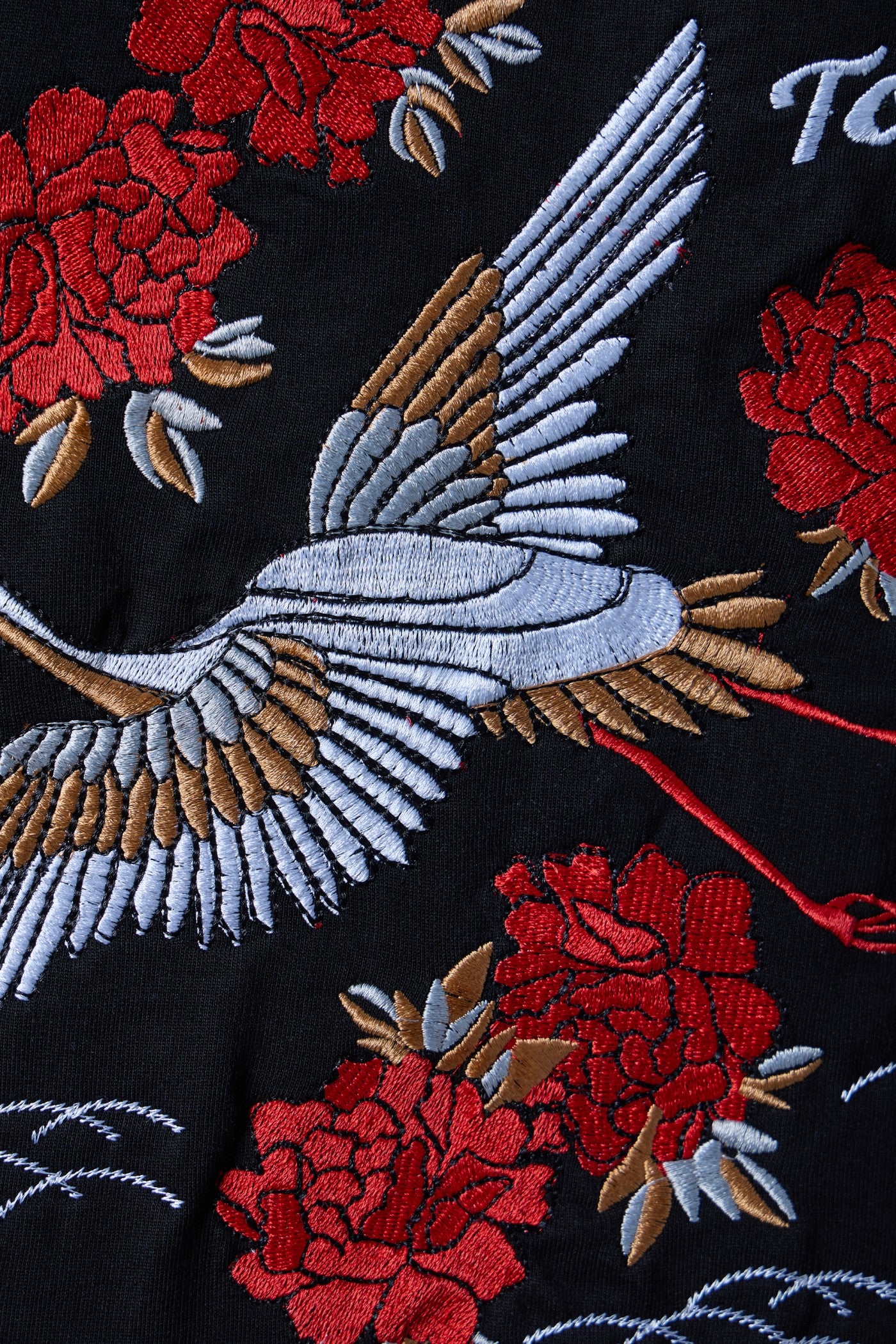 TOKYO SWAN EMBROIDERED OVERSIZED T-SHIRT