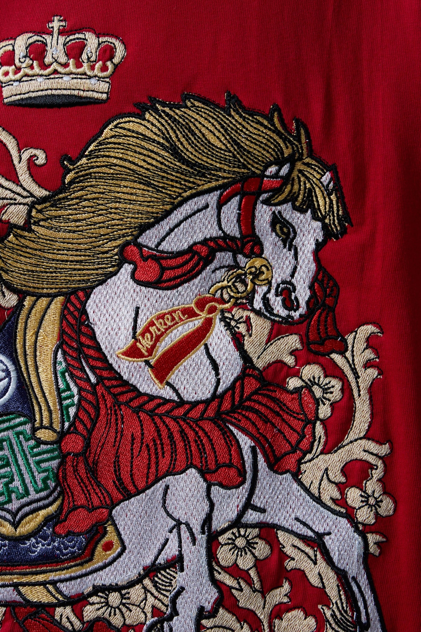 ROYAL HORSE EMBROIDERED OVERSIZED T-SHIRT