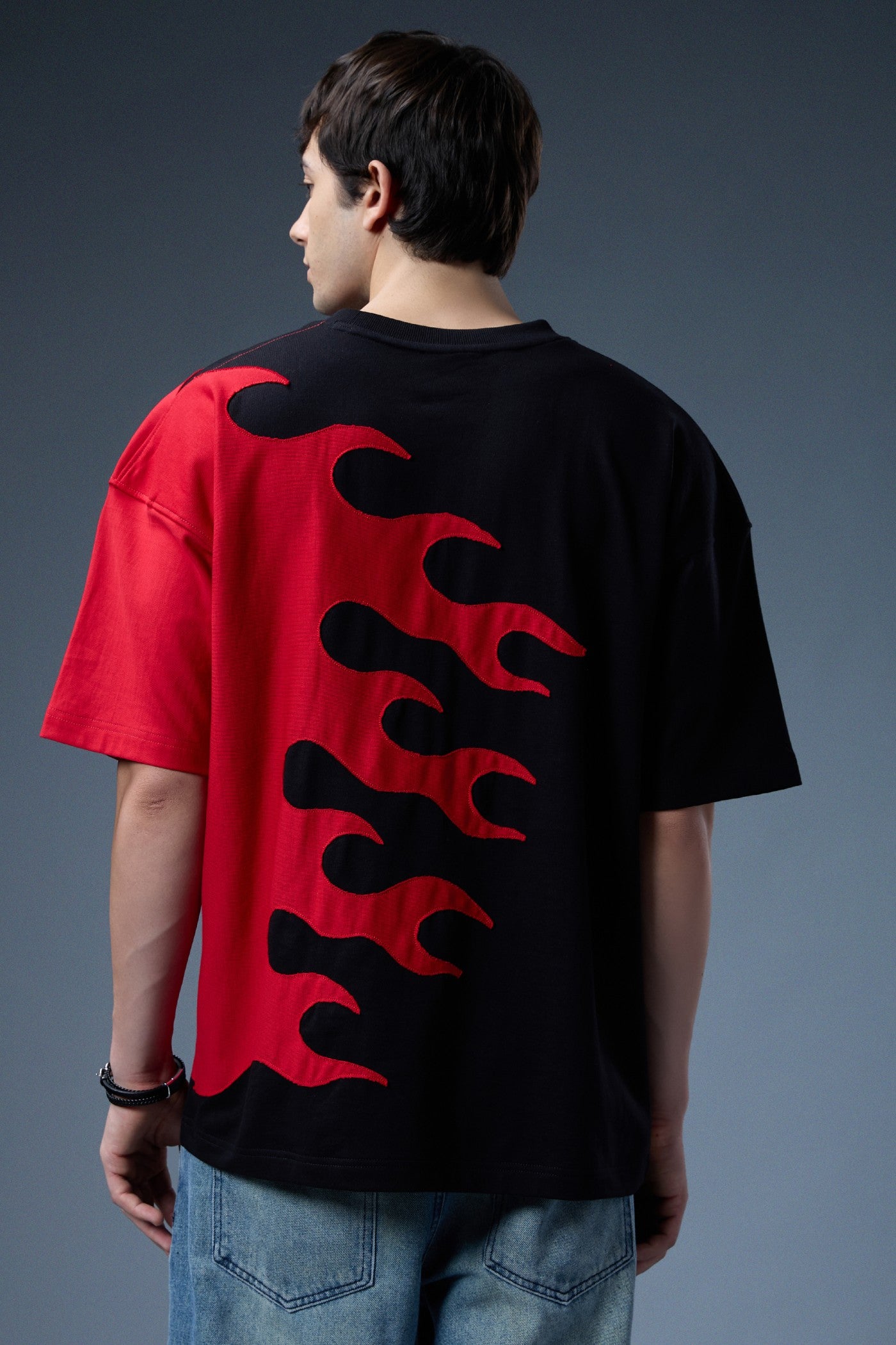 FLAME COLORBLOCK OVERSIZED T-SHIRT