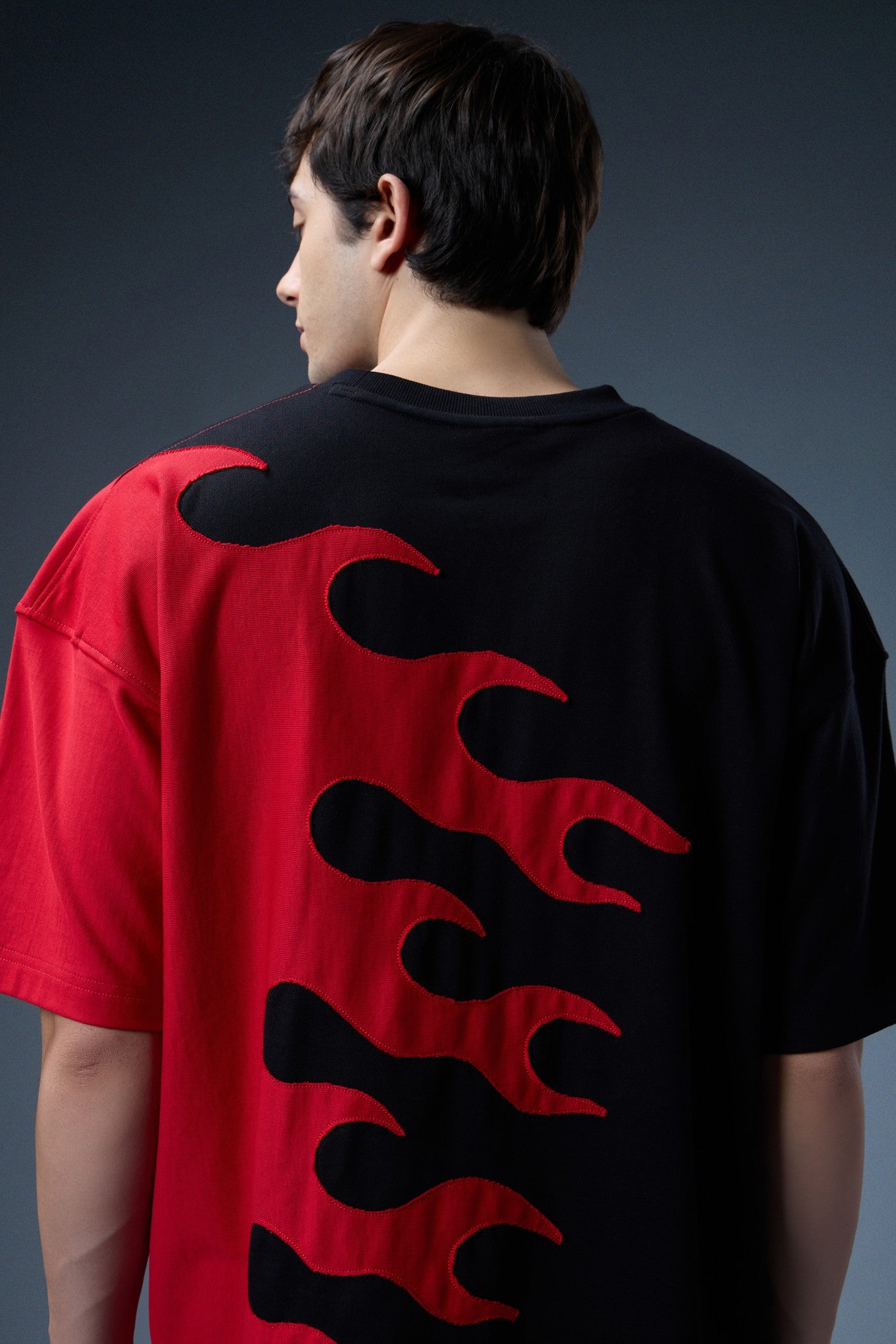 FLAME COLORBLOCK OVERSIZED T-SHIRT