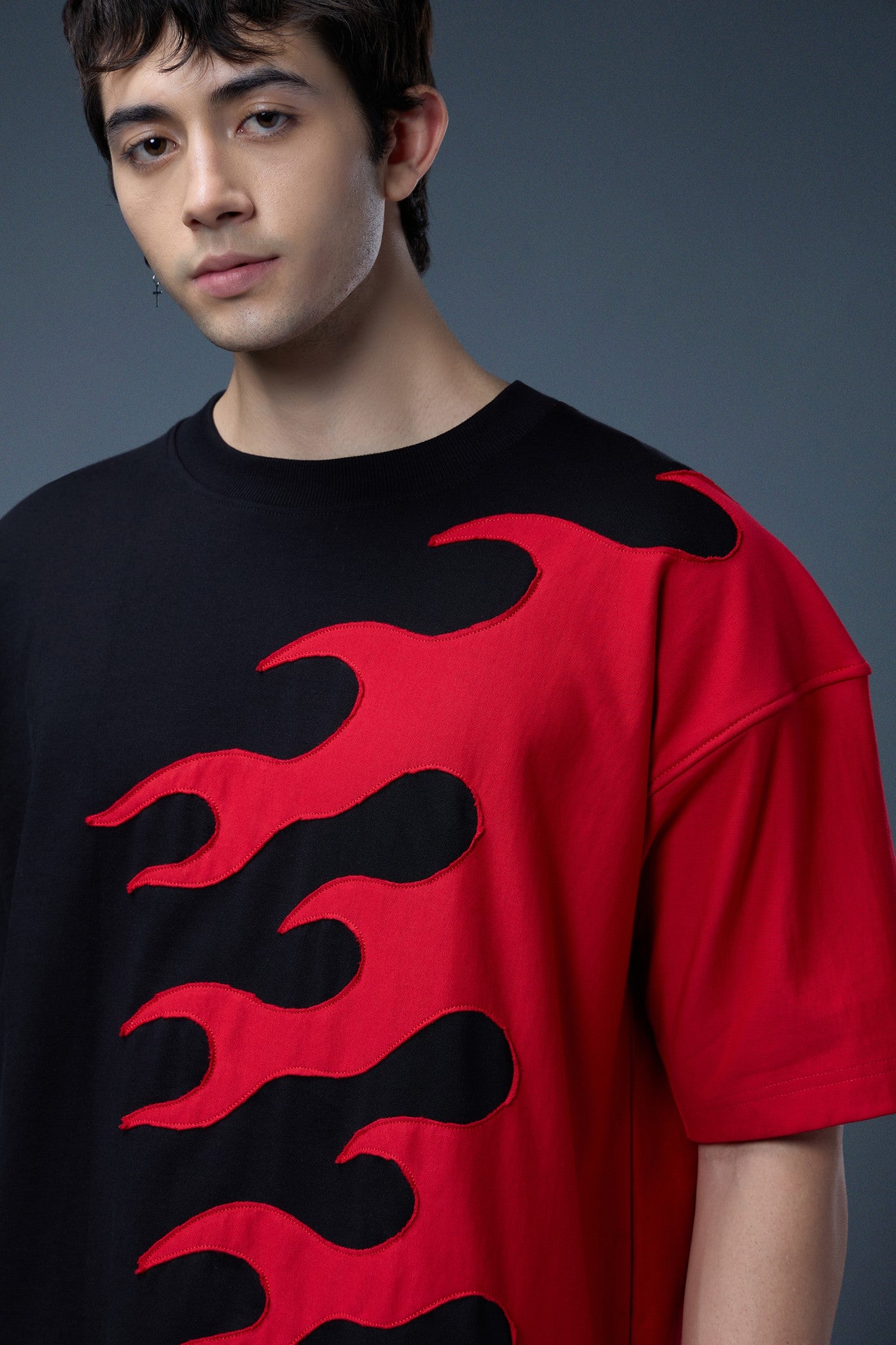 FLAME COLORBLOCK OVERSIZED T-SHIRT