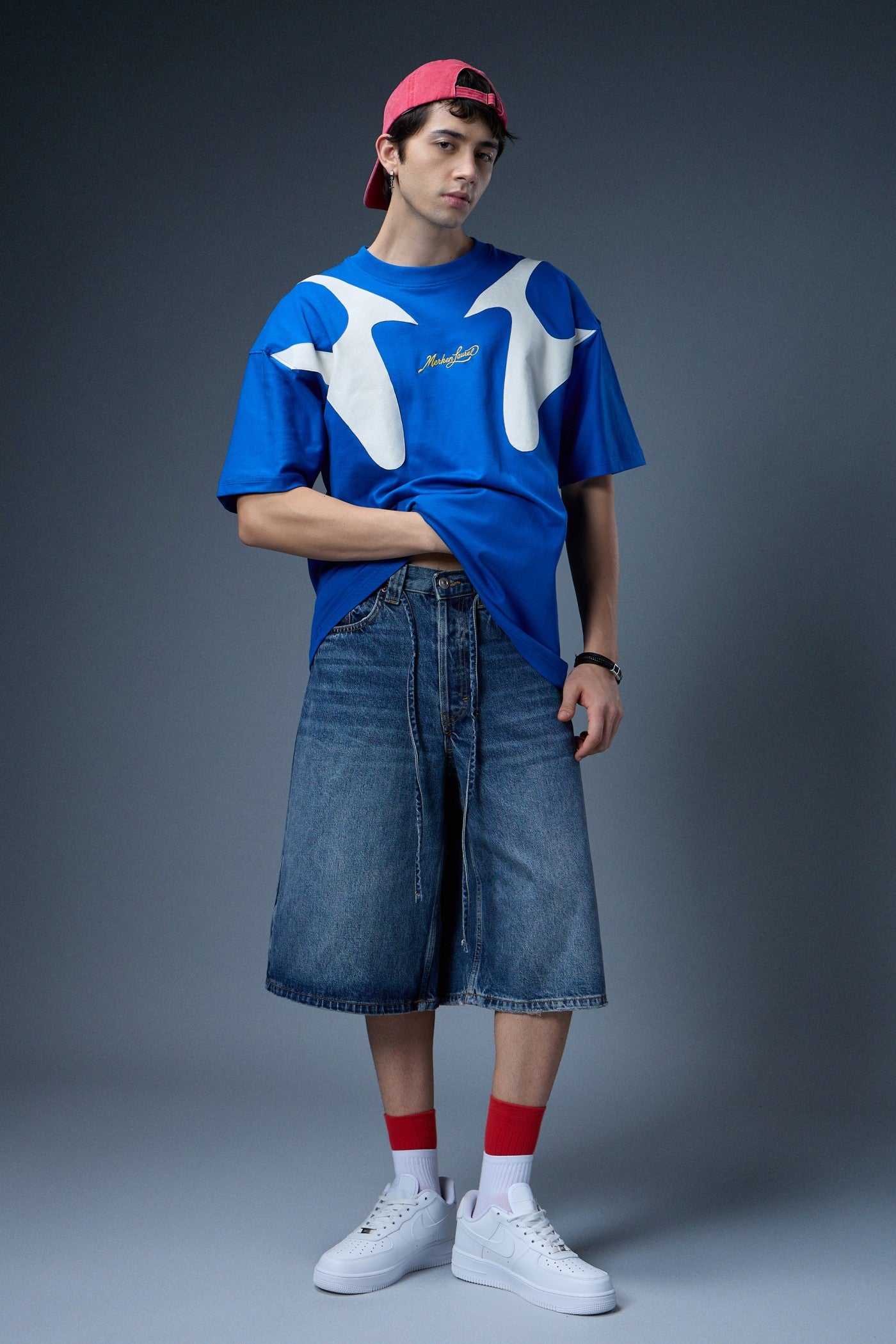 SKYFALL BOLT LEATHER PATCH OVERSIZED T-SHIRT