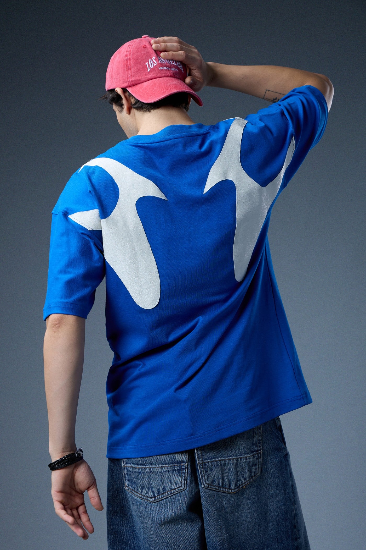 SKYFALL BOLT LEATHER PATCH OVERSIZED T-SHIRT