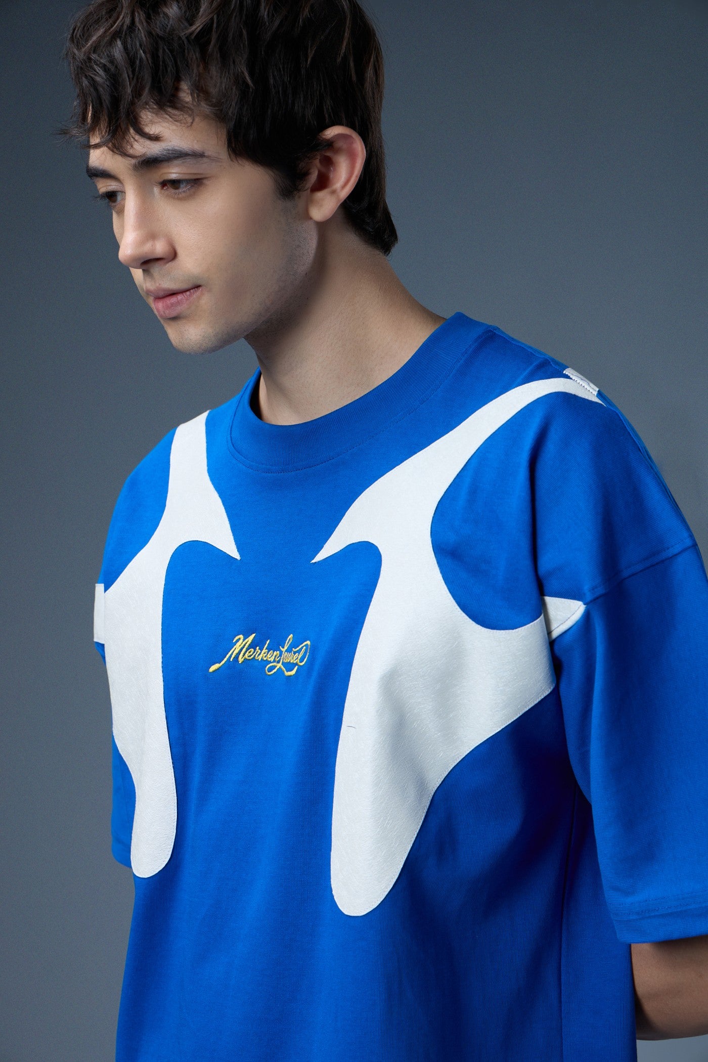SKYFALL BOLT LEATHER PATCH OVERSIZED T-SHIRT