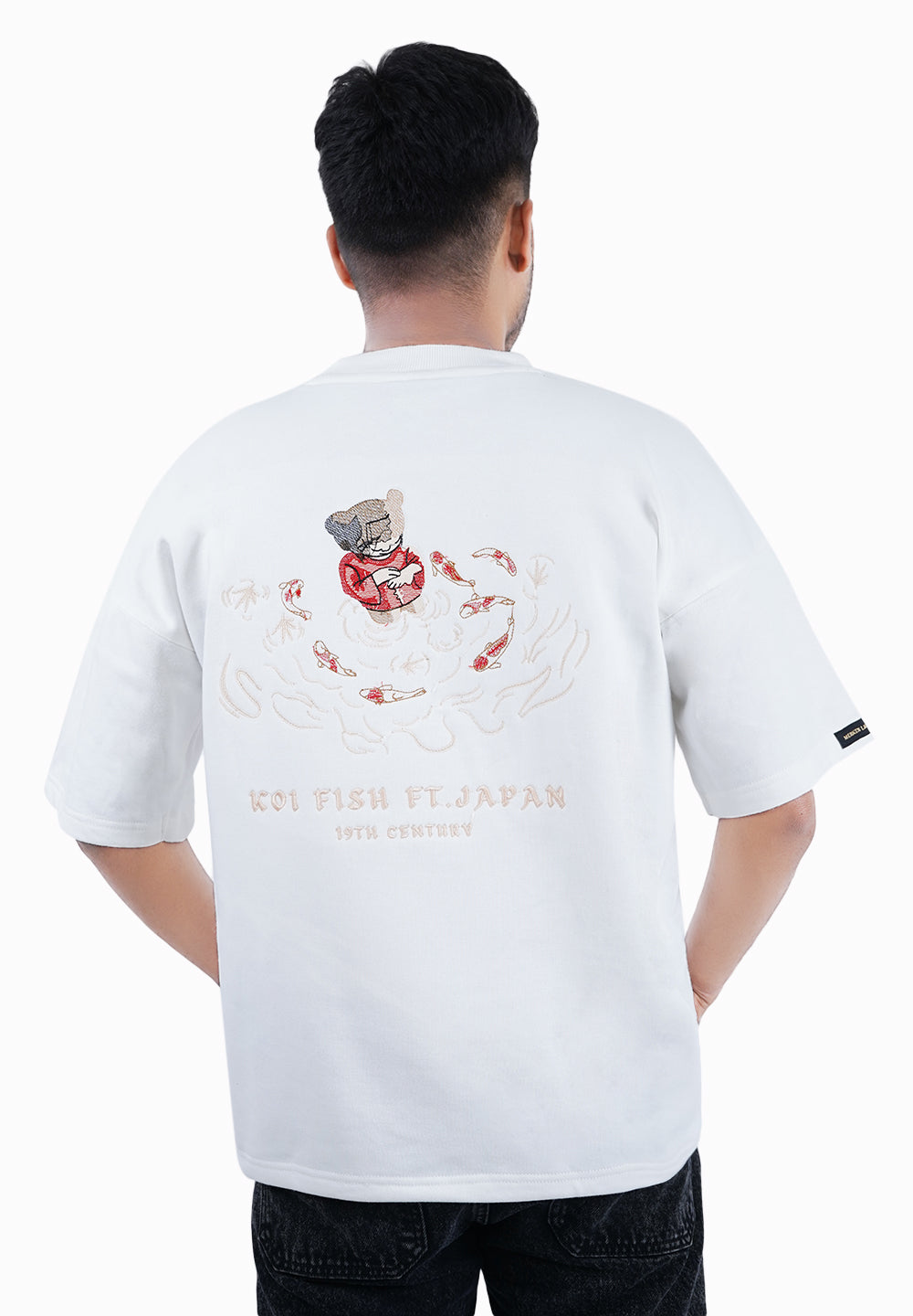 KOI FISH EMBROIDERY T SHIRT