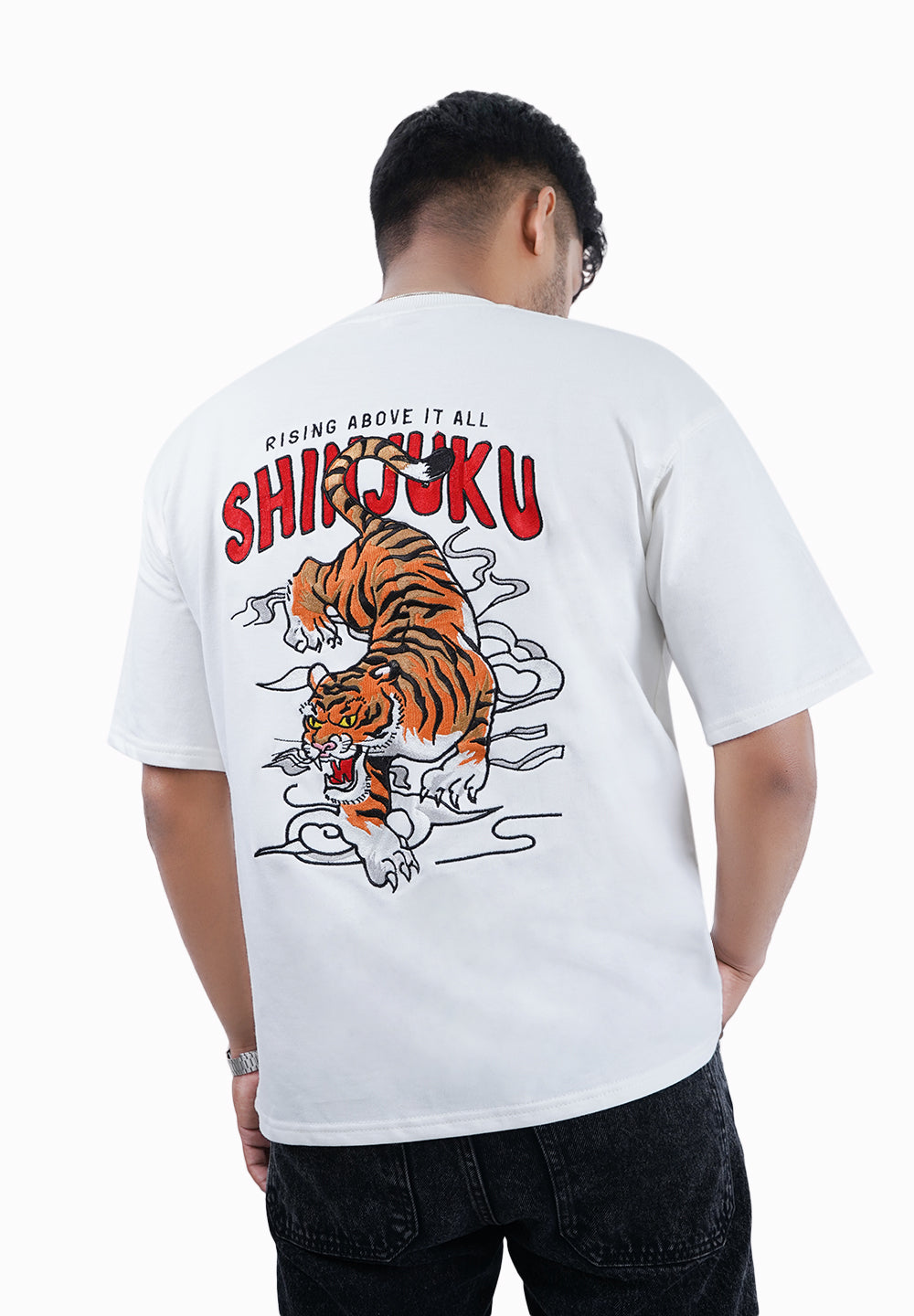 ASIAN TIGER EMBROIDERY T SHIRT