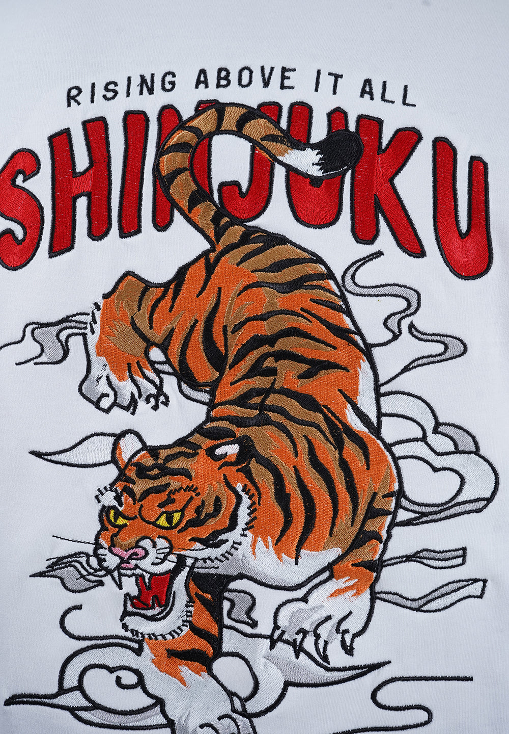 ASIAN TIGER EMBROIDERY T SHIRT