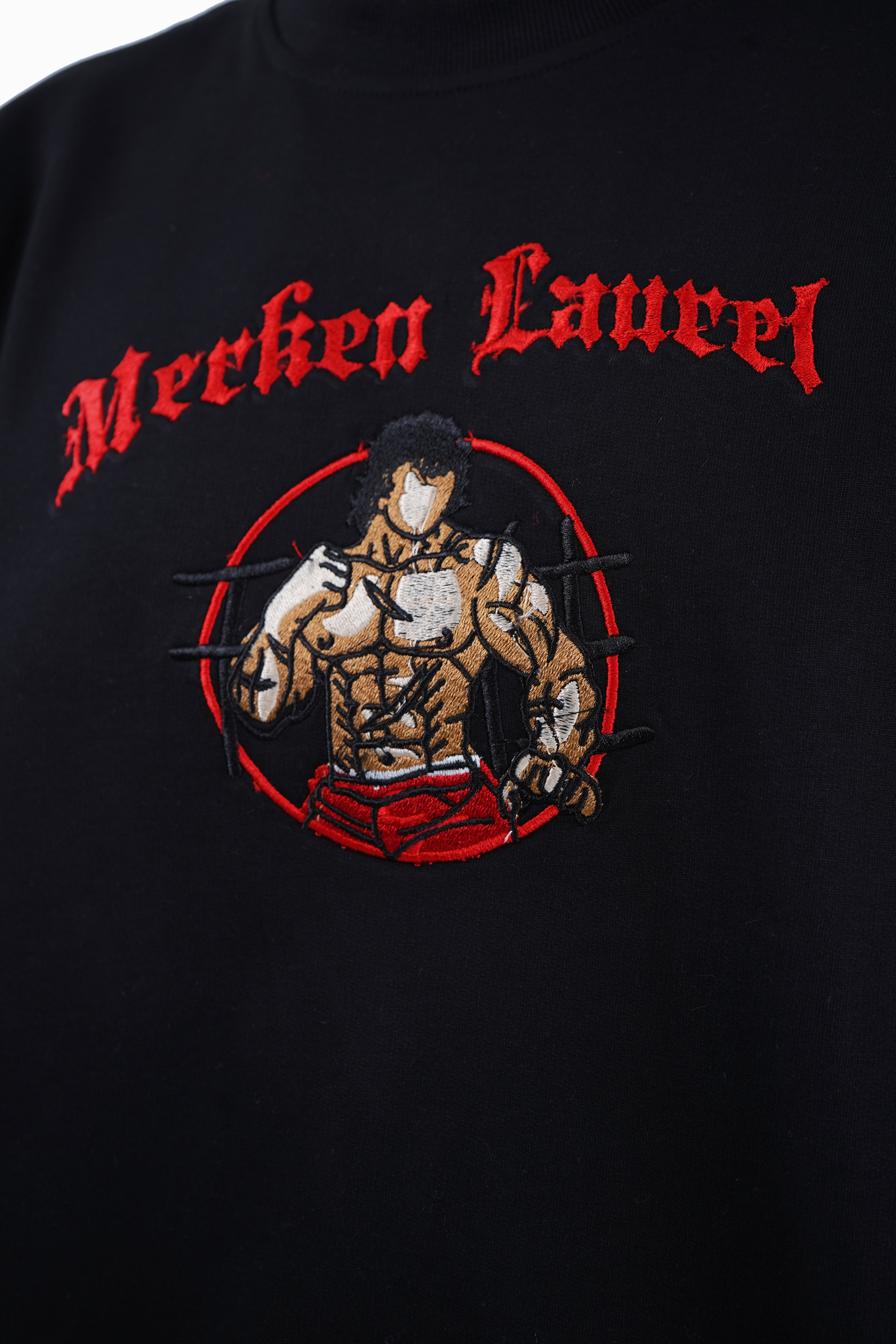 BAKI HANMA EMRBOIDERY T SHIRT
