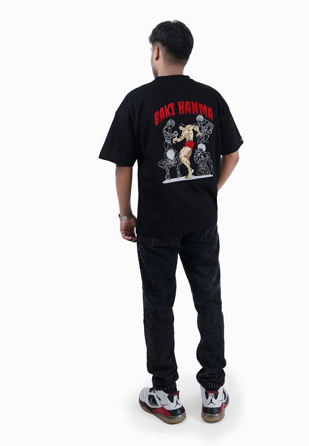 BAKI HANMA EMRBOIDERY T SHIRT