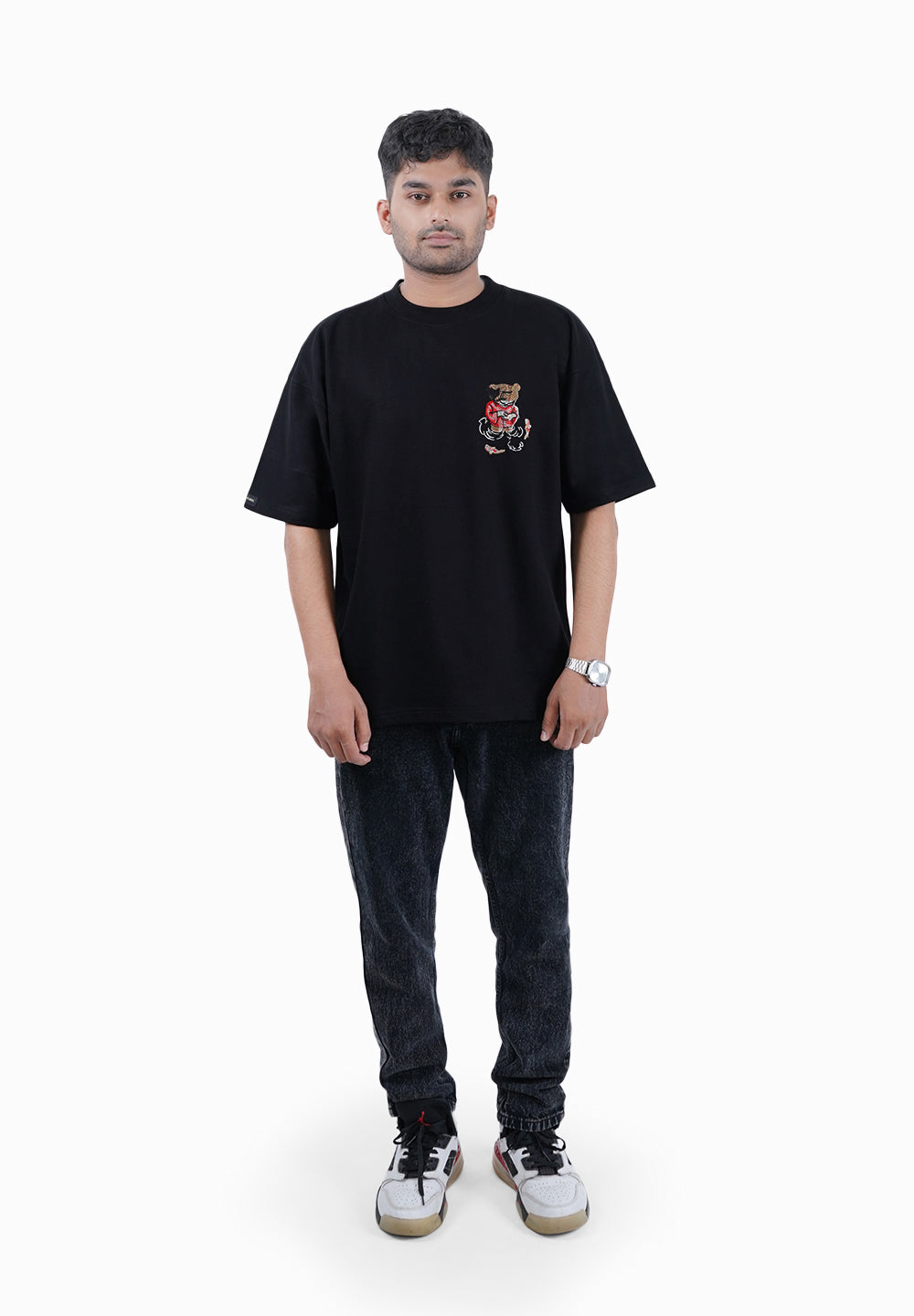 KOI FISH EMBROIDERY T SHIRT