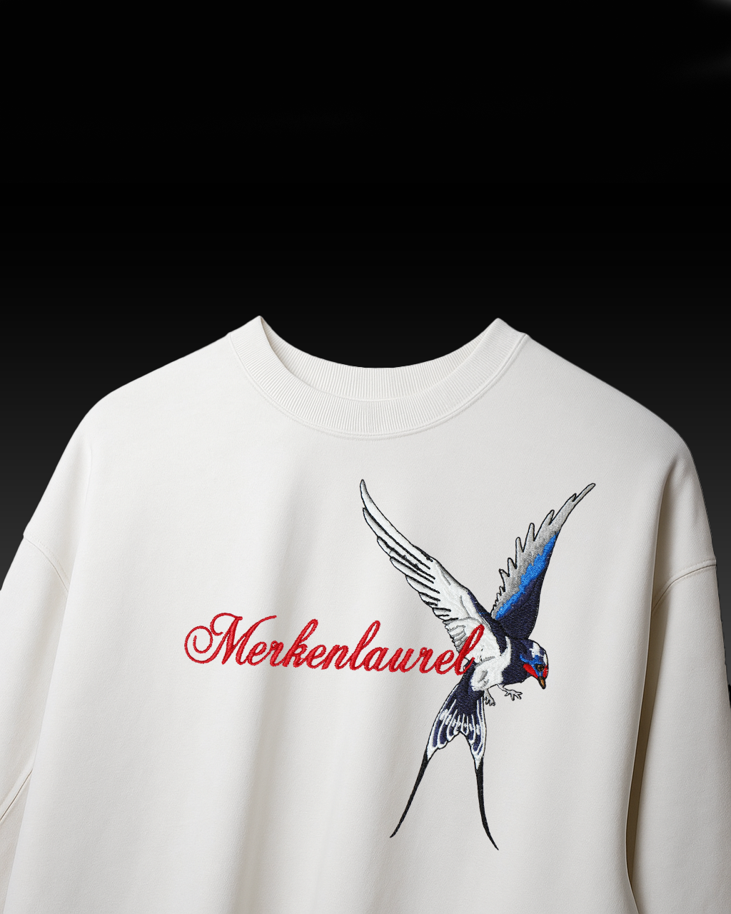 LAUREL BIRD EMBROIDERY OVERSIZED T SHIRT