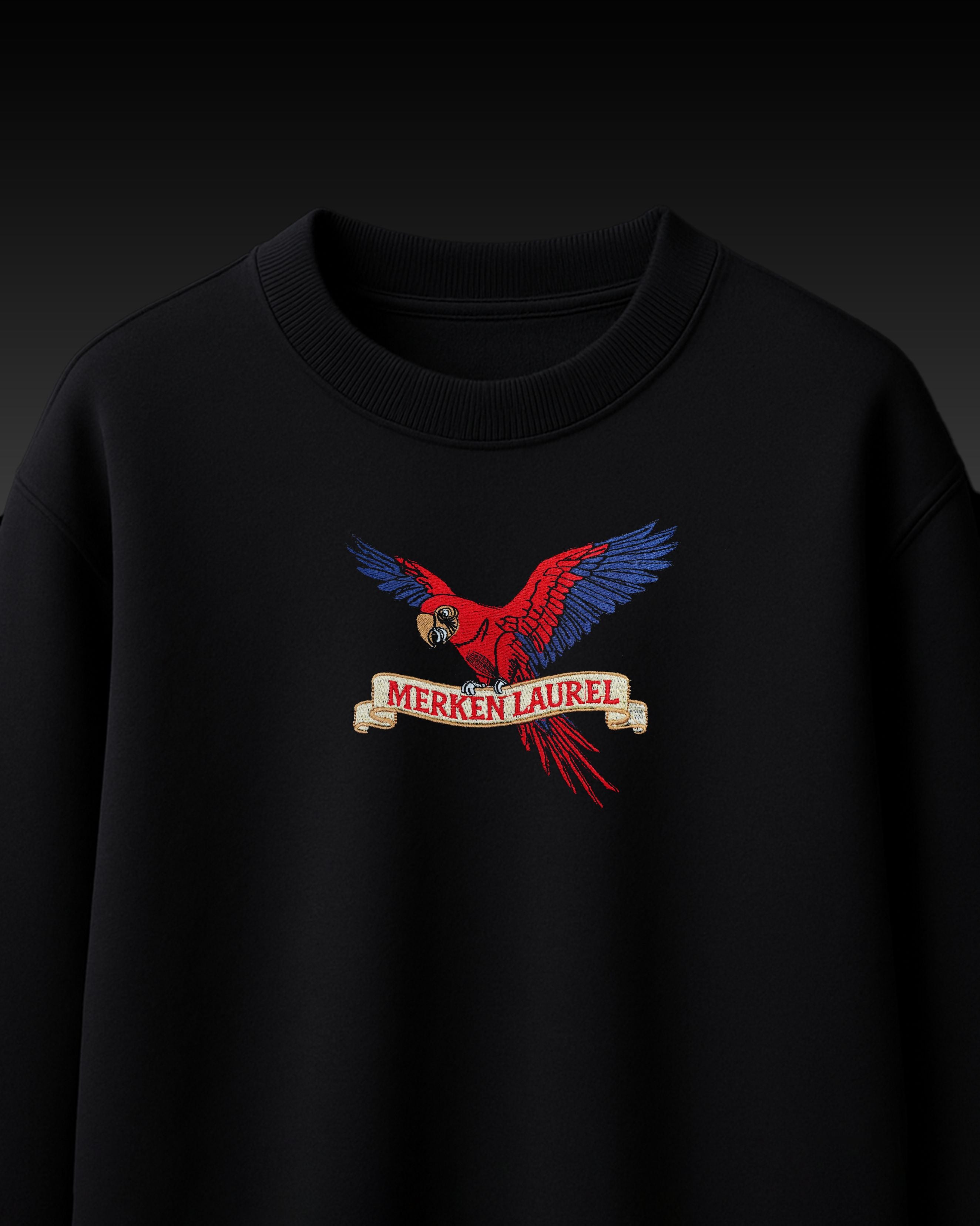 THE ISLAND PARROT EMBROIDERY T-SHIRT